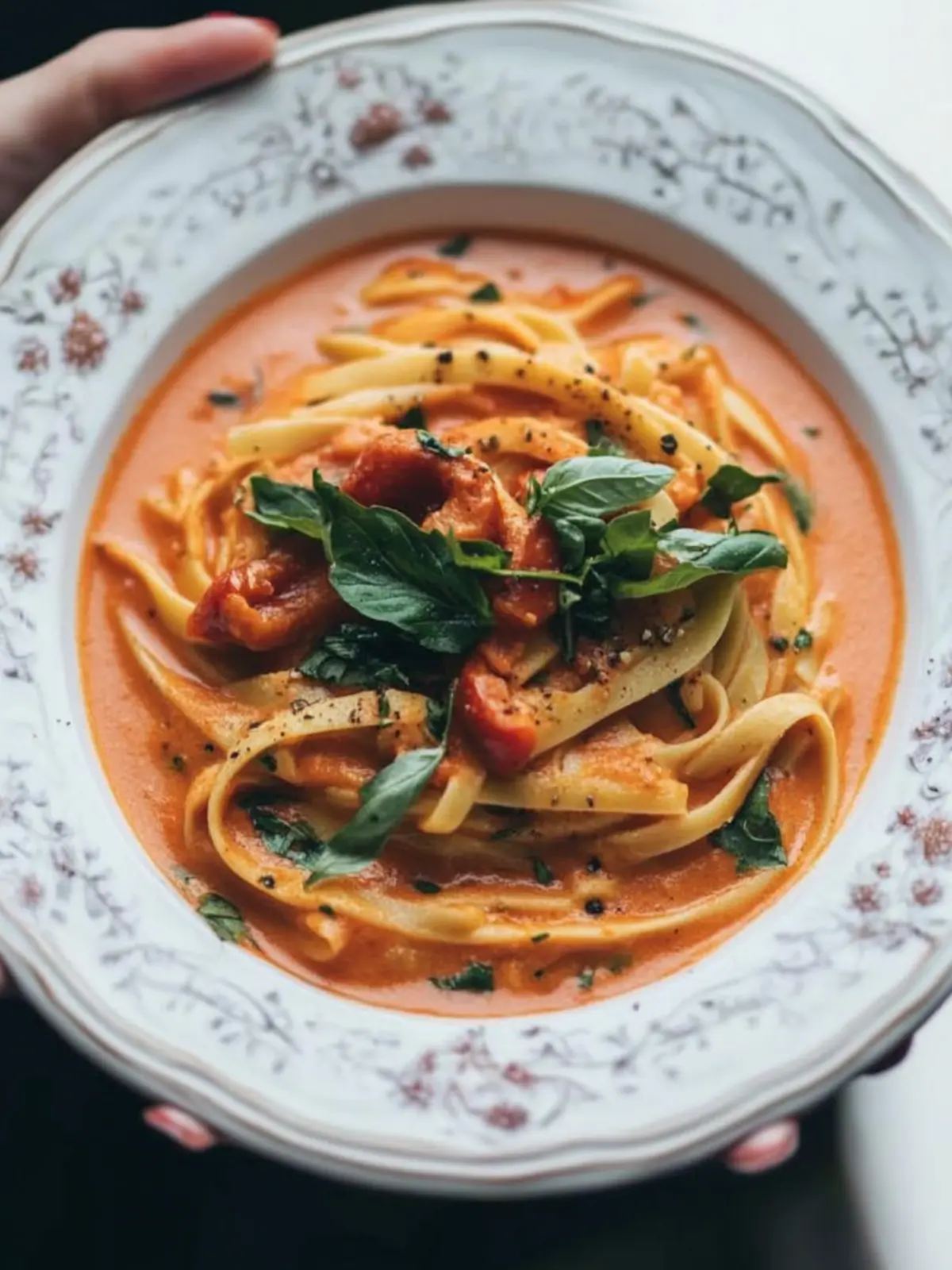 Creamy Roasted Red Pepper Cream Sauce Over Fettuccine Bliss 2 Roasted Red Pepper Cream Sauce