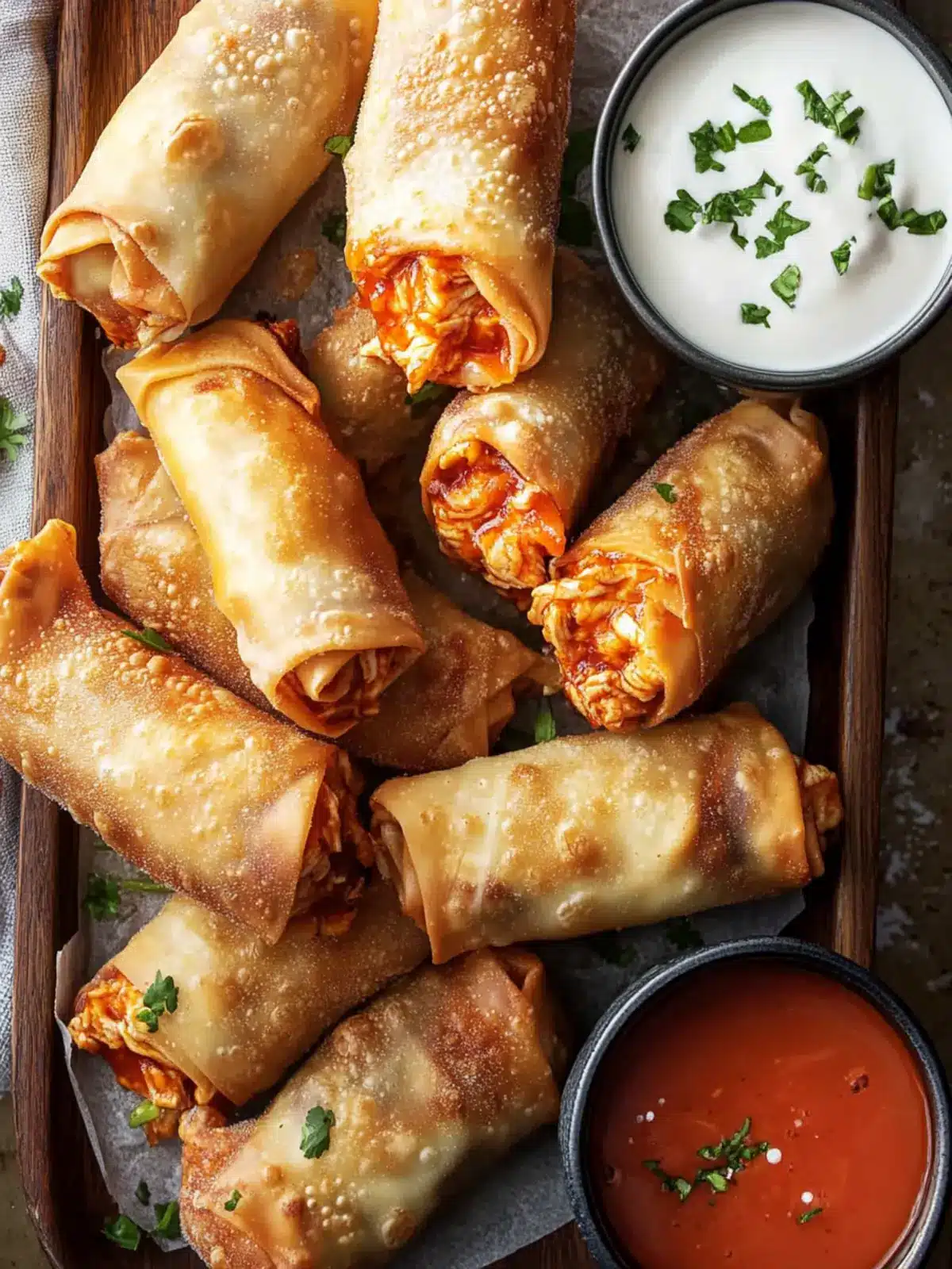 Buffalo Chicken Egg Rolls: A Spicy Twist on Game Day Snacks 5 Buffalo Chicken Egg Rolls