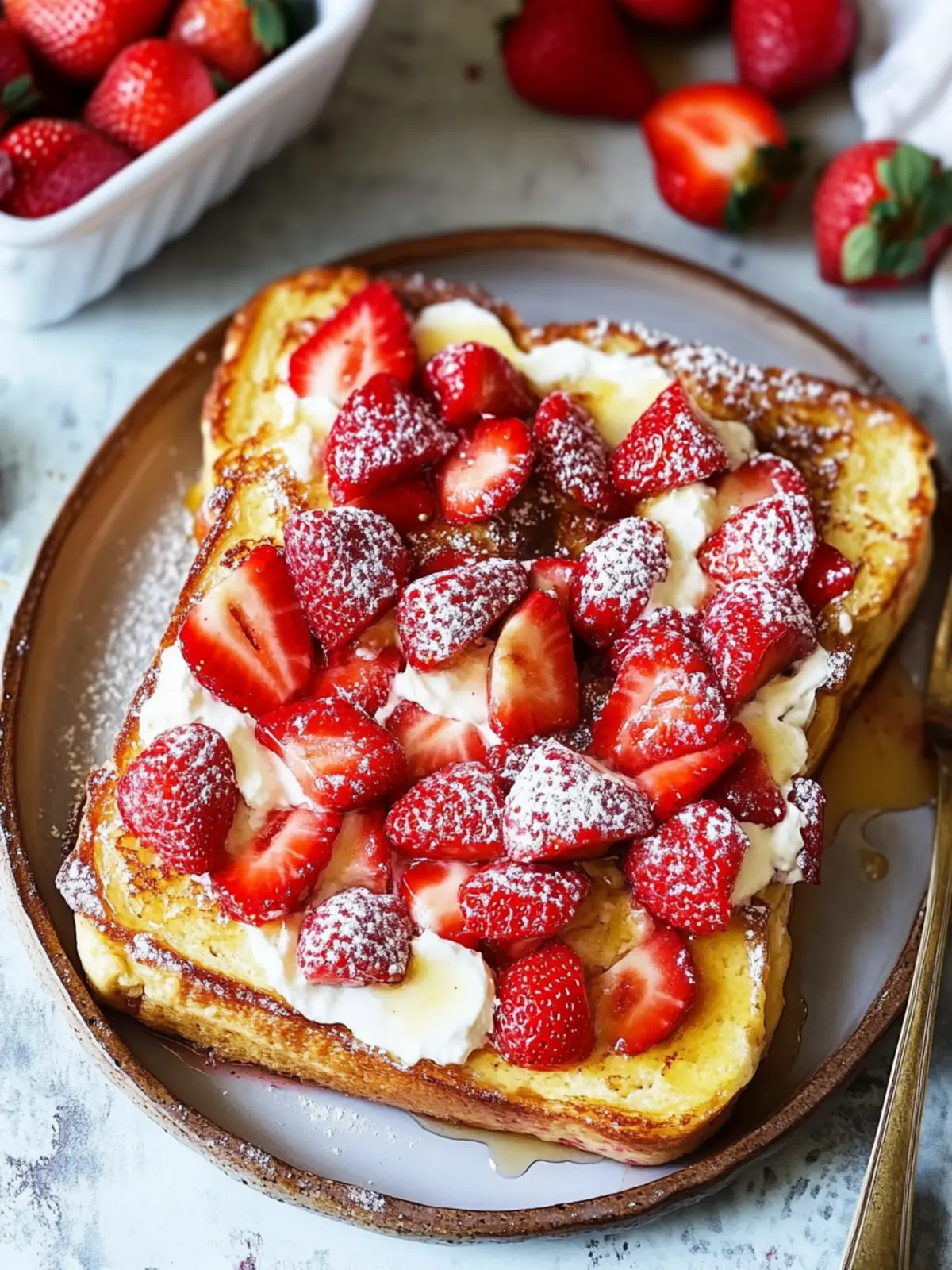 Baked Strawberries and Cream French Toast for a Perfect Morning 4 Baked Strawberries and Cream French Toast