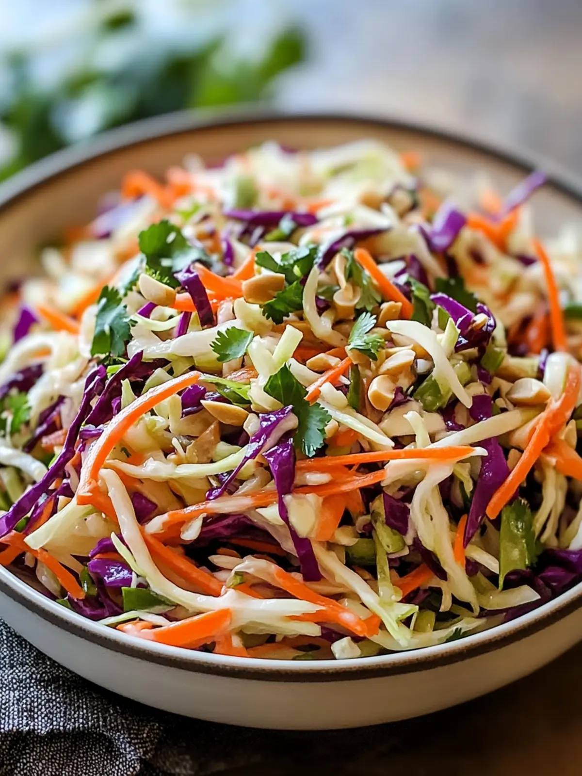 Zesty Easy Asian Slaw with Creamy Peanut Dressing Delight 2 Easy Asian Slaw with Peanut Dressing