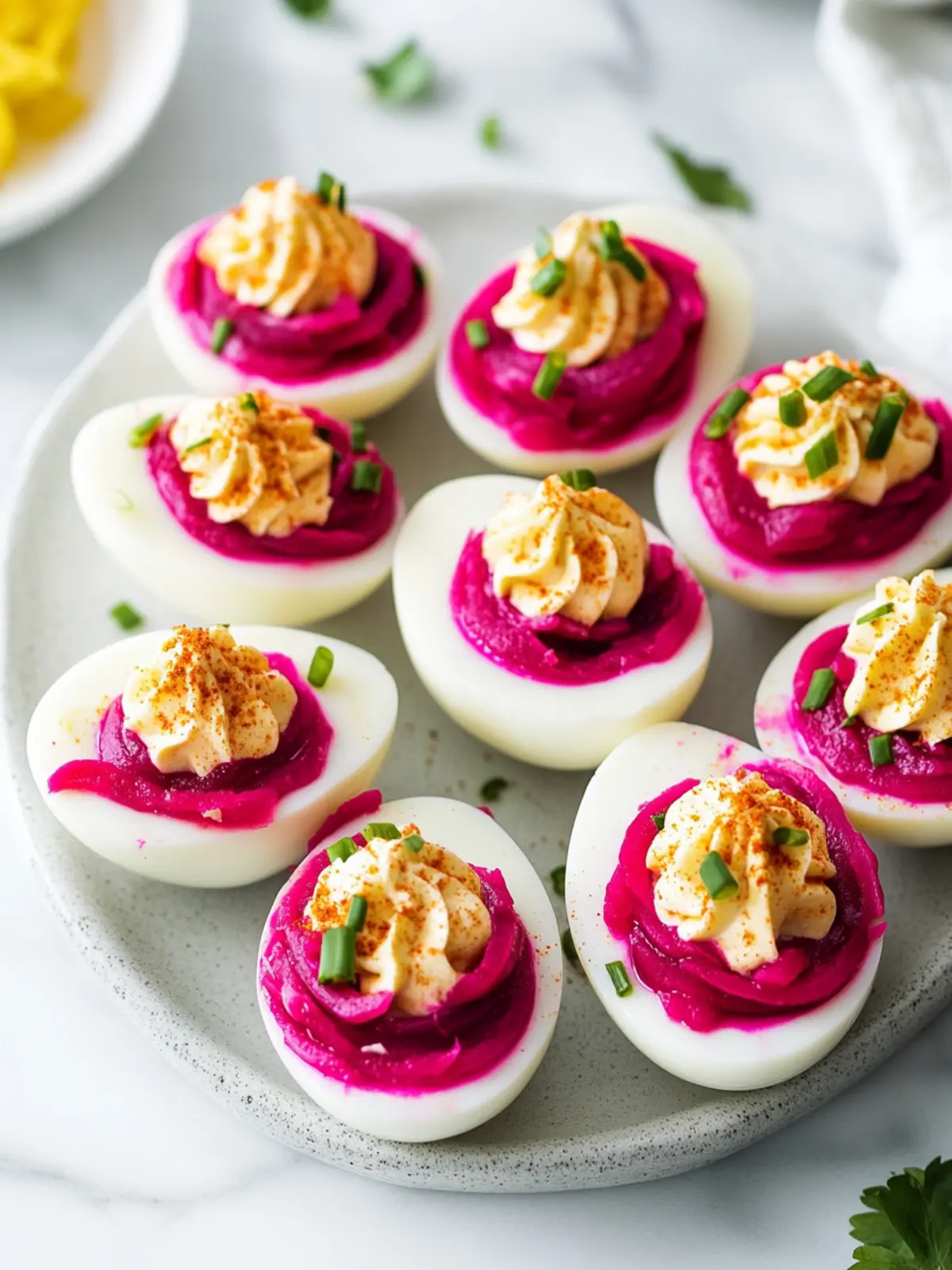 Beet Pickled Deviled Eggs for a Colorful Party Treat 3 Beet Pickled Deviled Eggs