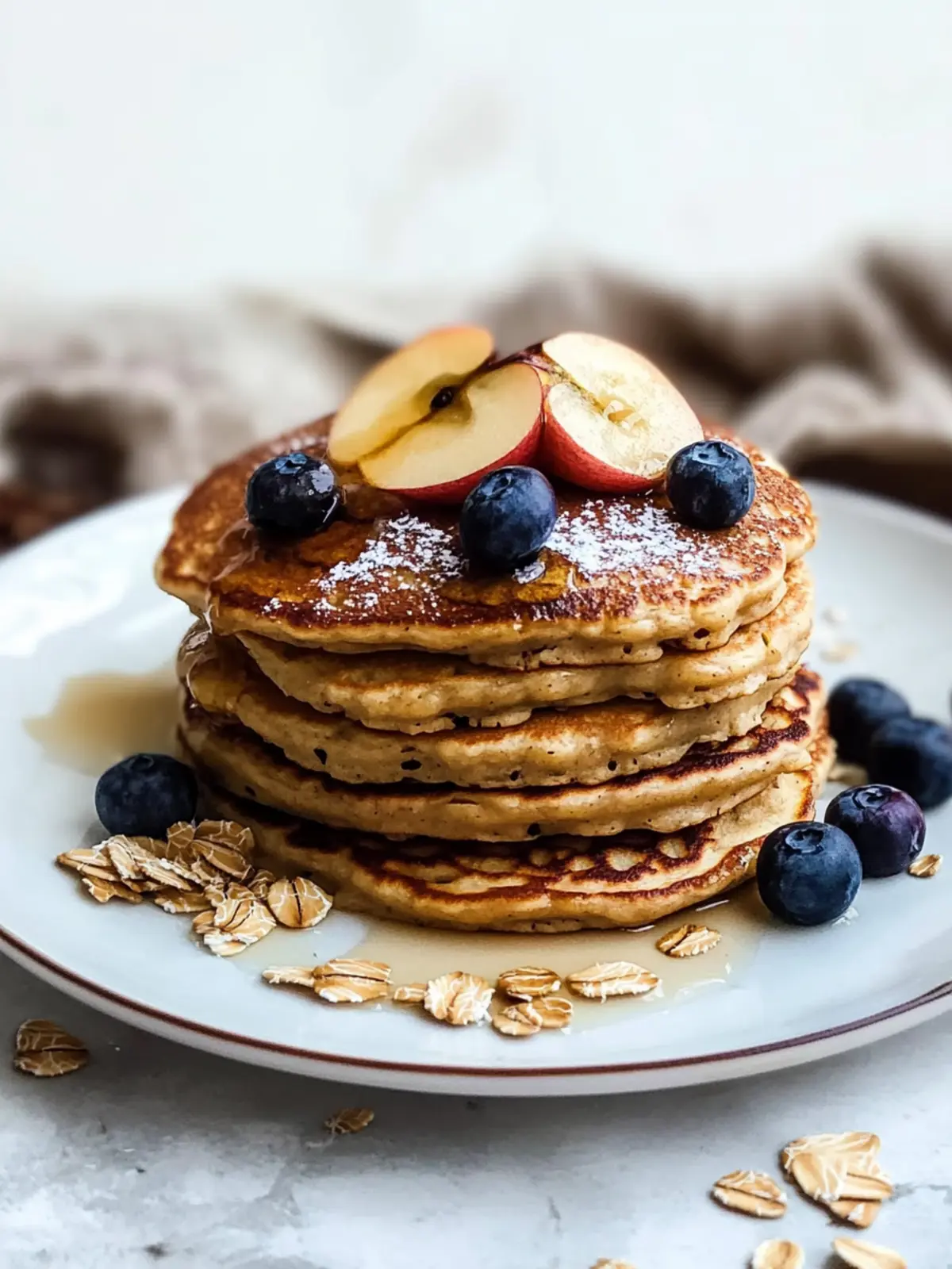 Fluffy Apple Pancakes With Oats for a Cozy Breakfast Delight 4 Apple Pancakes With Oats