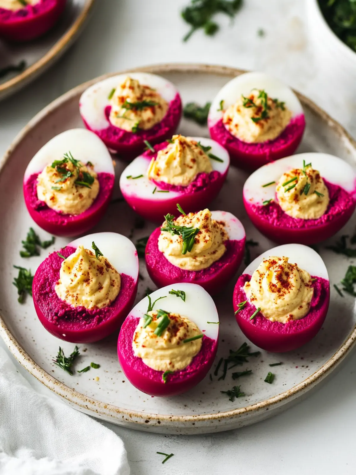 Beet Pickled Deviled Eggs for a Colorful Party Treat 5 Beet Pickled Deviled Eggs