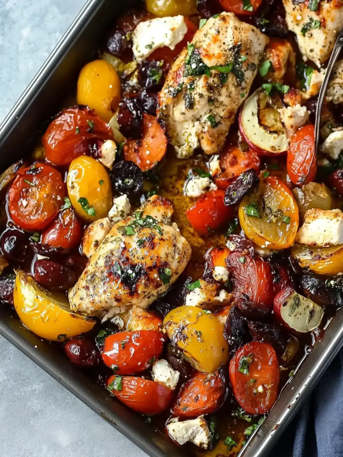 Delicious Sheet Pan Greek Chicken with Colorful Veggies 4 Sheet Pan Greek Chicken