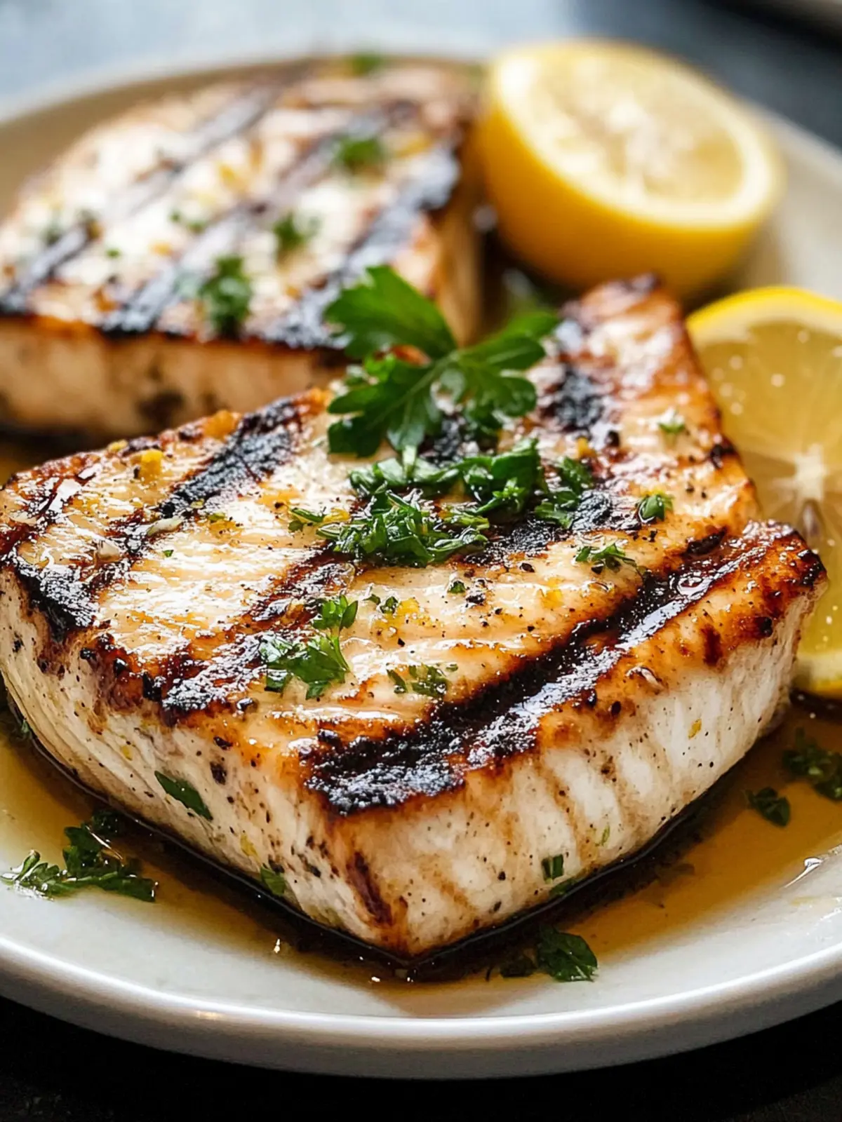 Grilled Swordfish Steaks with Lemon Herb Marinade: 4 Easy Steps 4 Grilled Swordfish Steaks with Lemon Herb Marinade: 4 Bold Steps