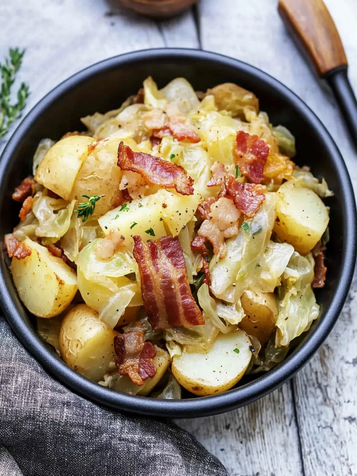 Delicious Cabbage & Potatoes with Bacon for Cozy Nights 2 Cabbage & Potatoes with Bacon