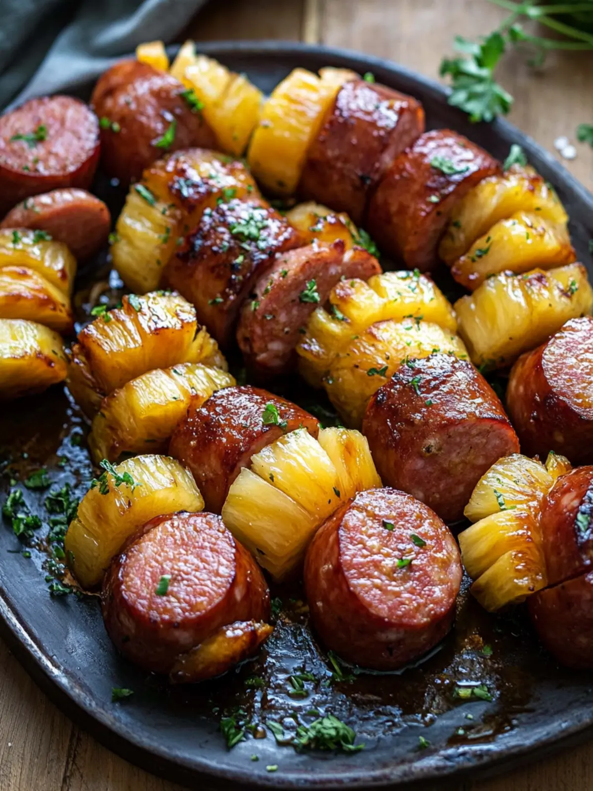 Savory Pineapple Hasselback Kielbasa Bites for Game Day Fun 4 Pineapple Hasselback Kielbasa Bites