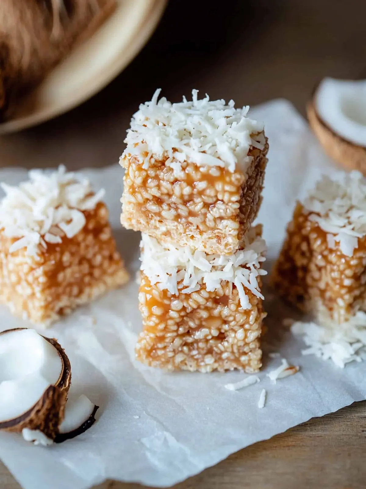 Coconut Caramel Rice Crispy Treats That Wow Every Bite 5 Coconut Caramel Rice Crispy Treat