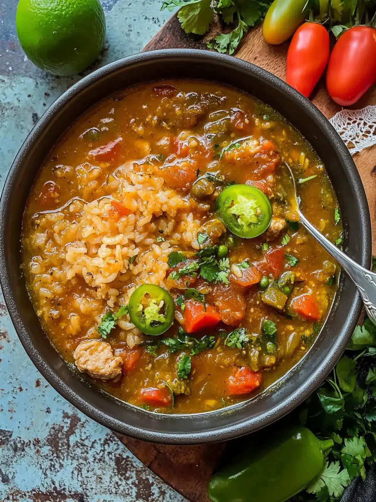 Savory Grandma's Chili Verde Perfect with Fluffy Spanish Rice 5 Grandma’s Chili Verde and Spanish Rice