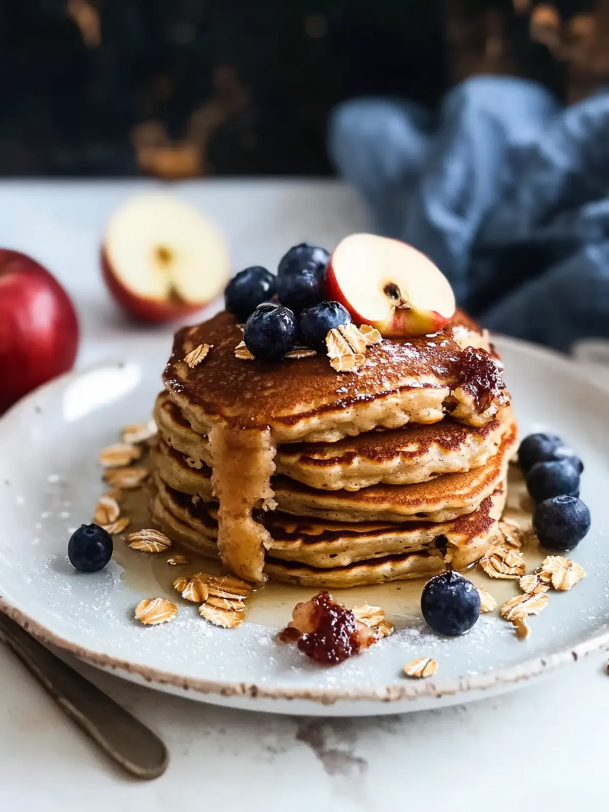 Fluffy Apple Pancakes With Oats for a Cozy Breakfast Delight 5 Apple Pancakes With Oats