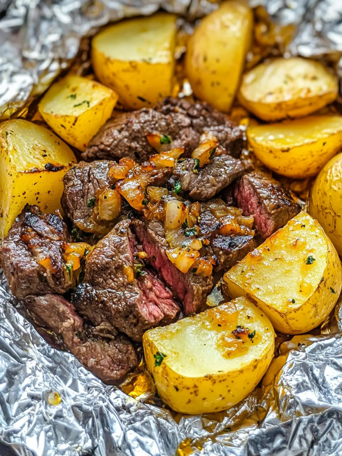 Garlic Butter Steak and Potato Foil Packets for Perfect Grilling 2 Garlic Butter Steak and Potato Foil Packets