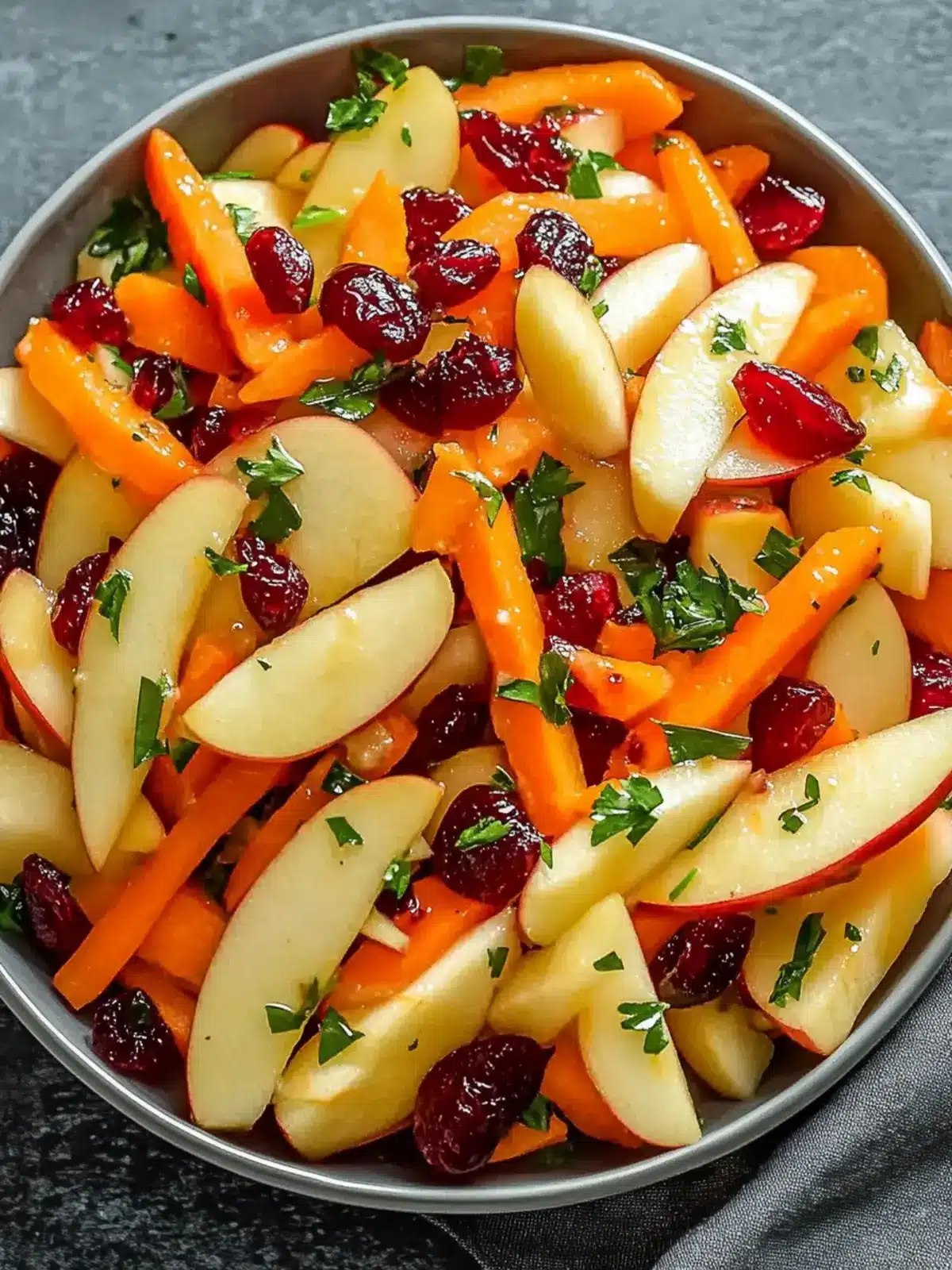 Zesty Refreshing Apple Cranberry Carrot Salad Recipe 3 Refreshing Apple Cranberry Carrot Salad