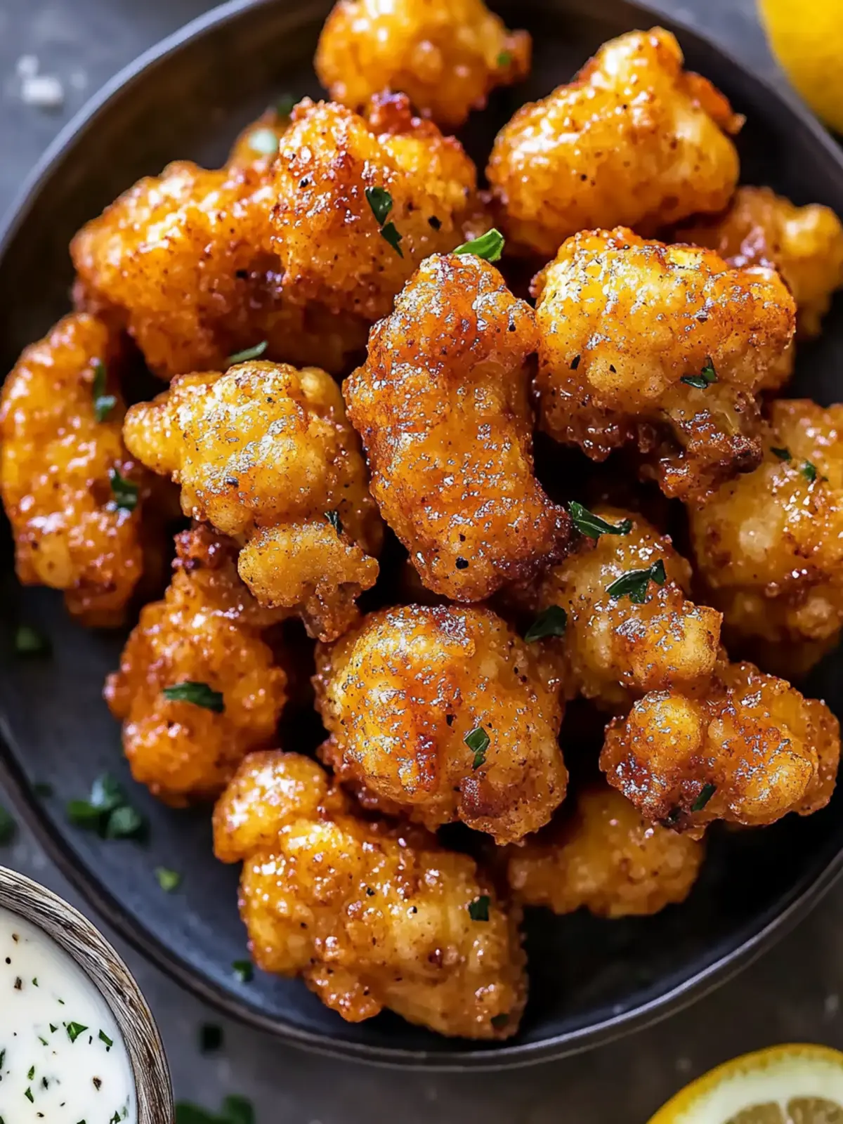 Zesty Lemon Pepper Cauliflower Wings for a Crispy Treat 5 Lemon Pepper Cauliflower Wings