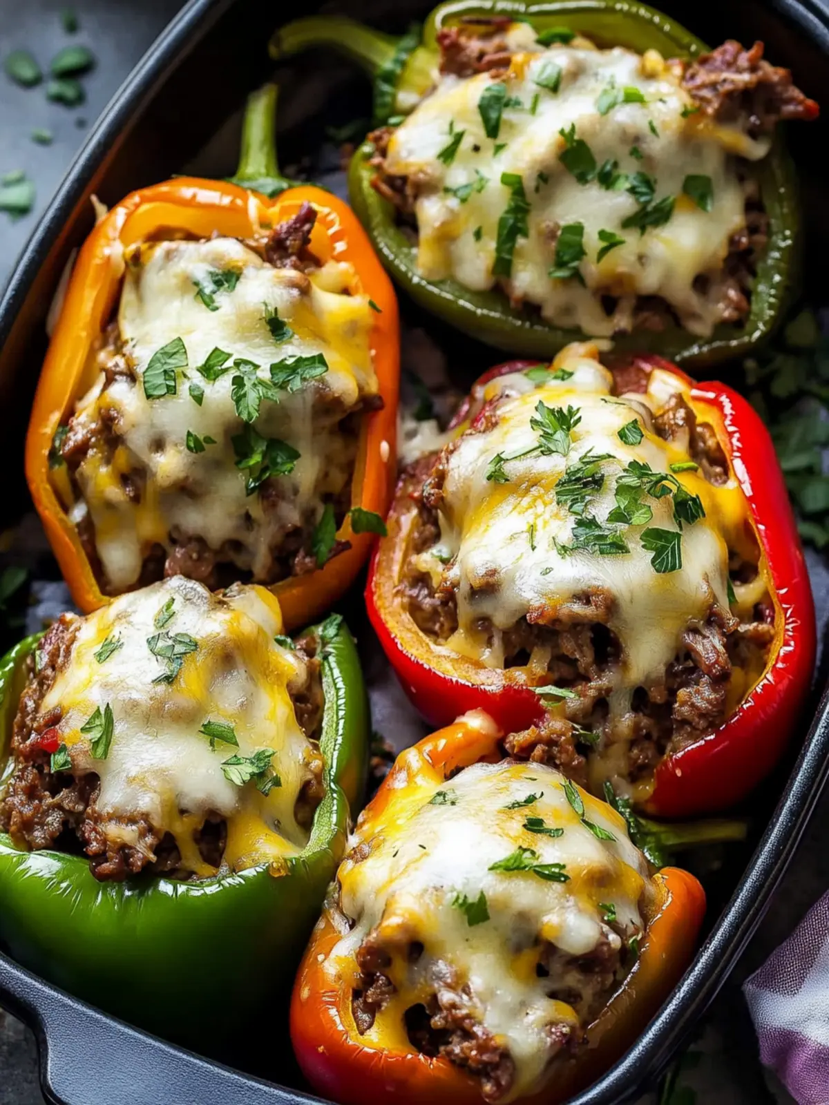 Philly Cheesesteak Stuffed Peppers: A Flavorful Twist on Dinner 4 Philly Cheesesteak Stuffed Peppers