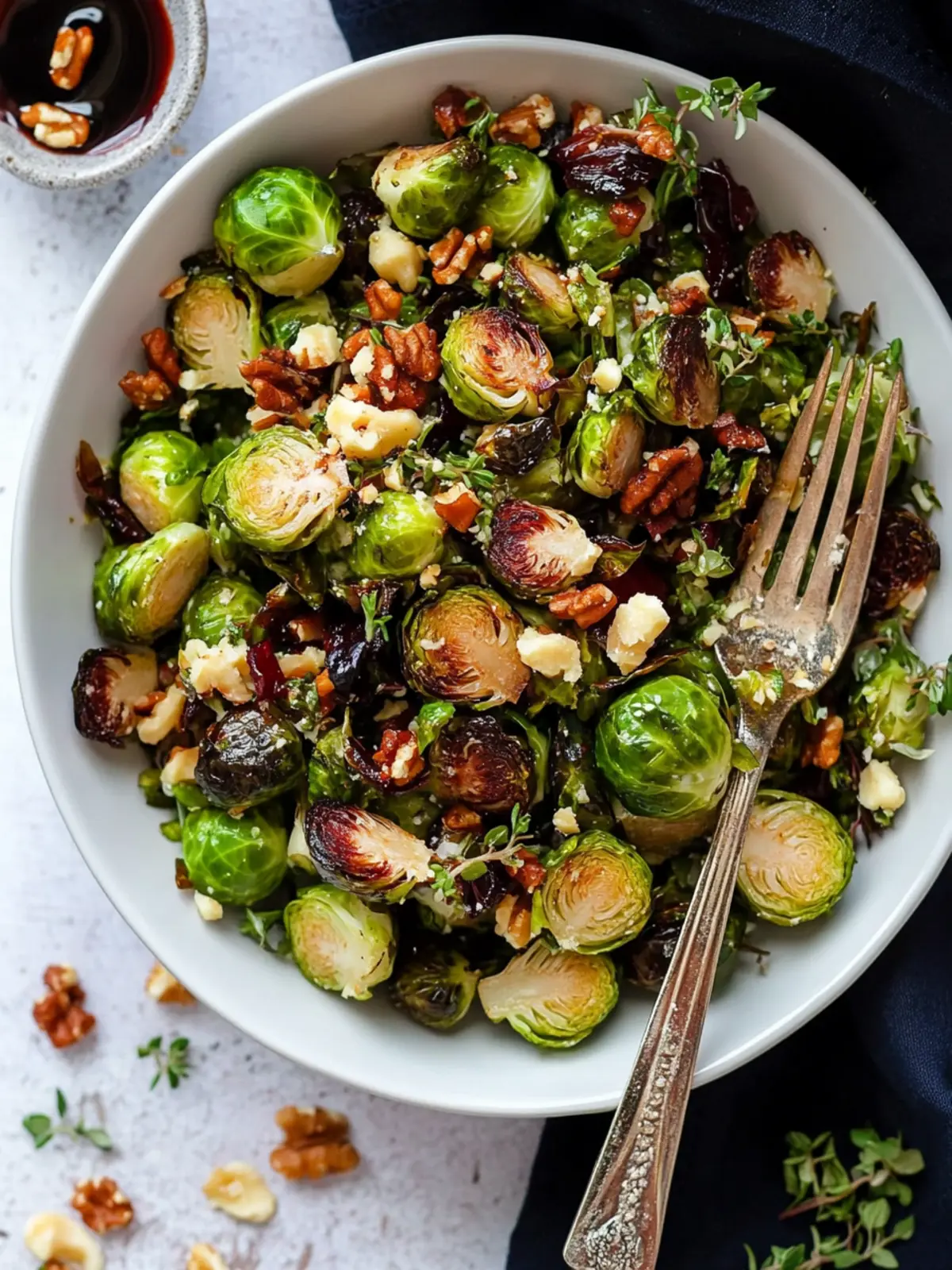 Easy Roasted Brussels Sprout Salad with Maple Balsamic Magic 2 Easy Roasted Brussels Sprout Salad with Maple Balsamic Dressing