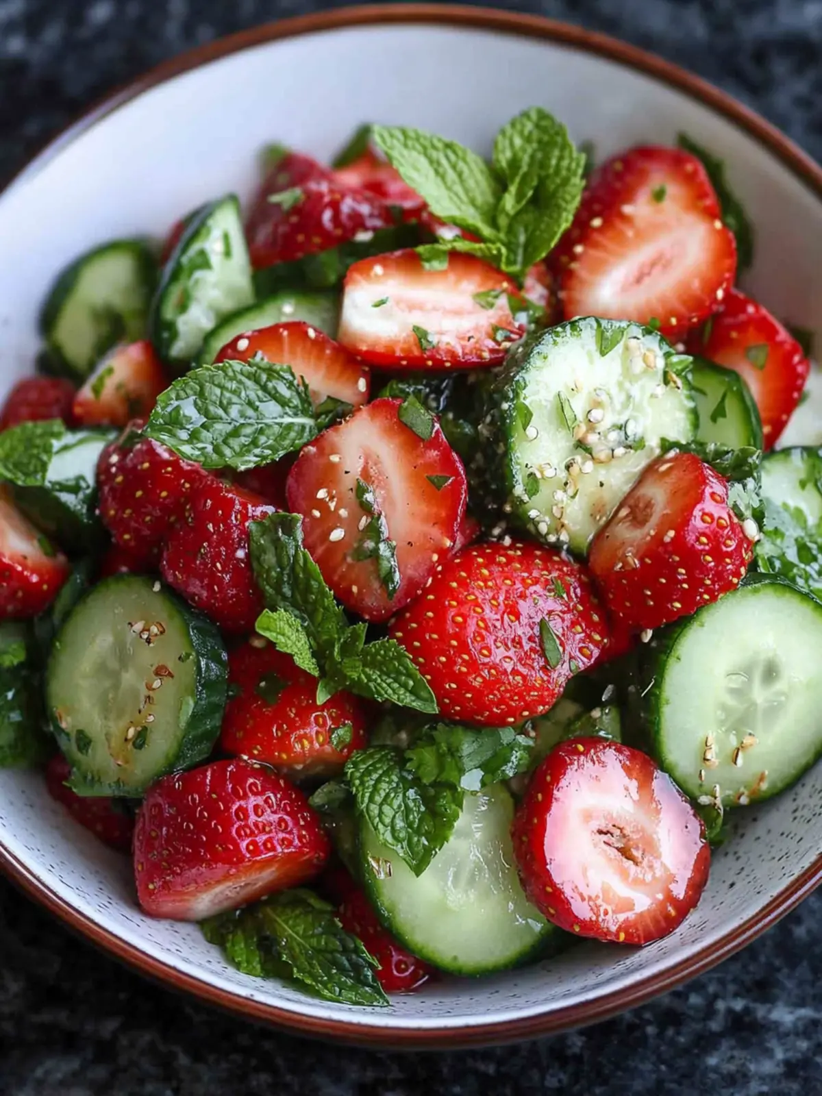 Crisp Cucumber Strawberry Salad for a Taste of Summer Bliss 2 Cucumber Strawberry Salad