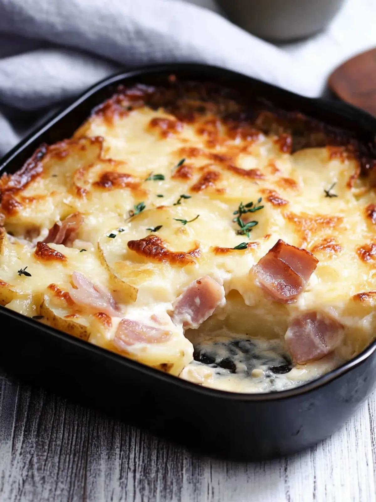 Creamy Scalloped Potatoes with Ham and Cheese Delight 4 Scalloped Potatoes with Ham and Cheese