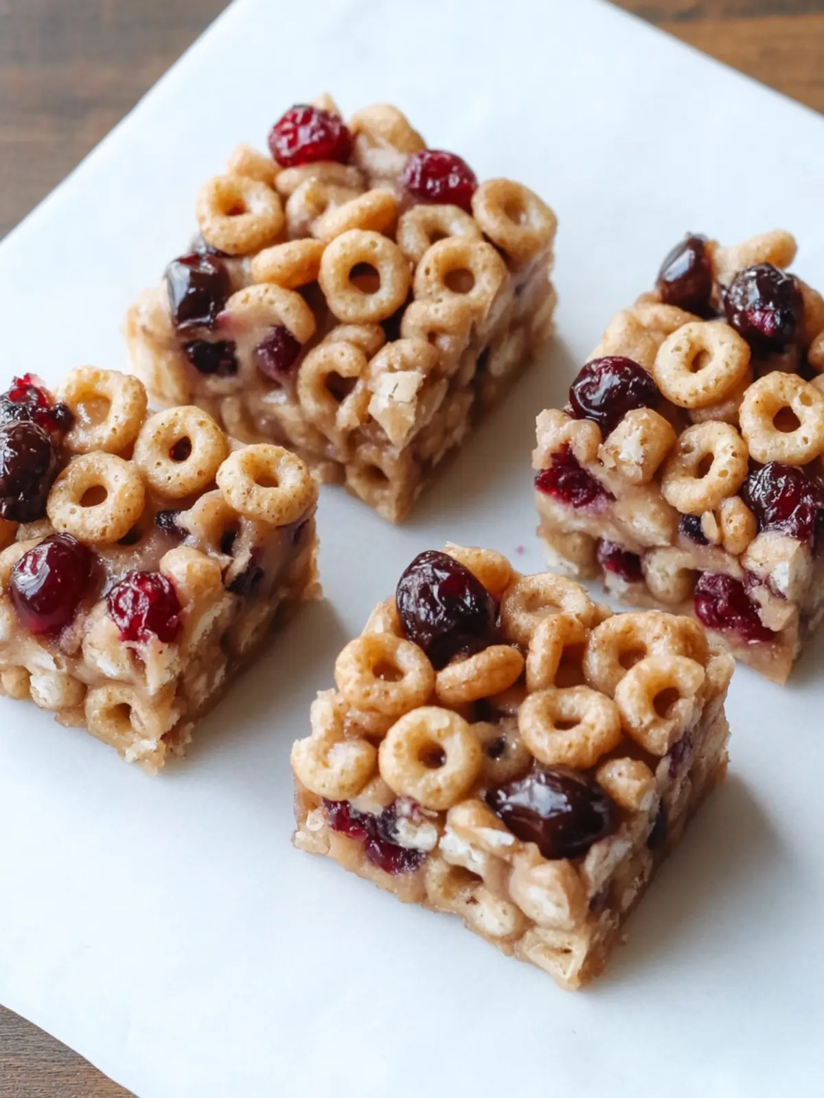 Chocolate Cranberry Cheerio Bars for Sweet Snack Lovers 3 Chocolate Cranberry Cheerio Bars