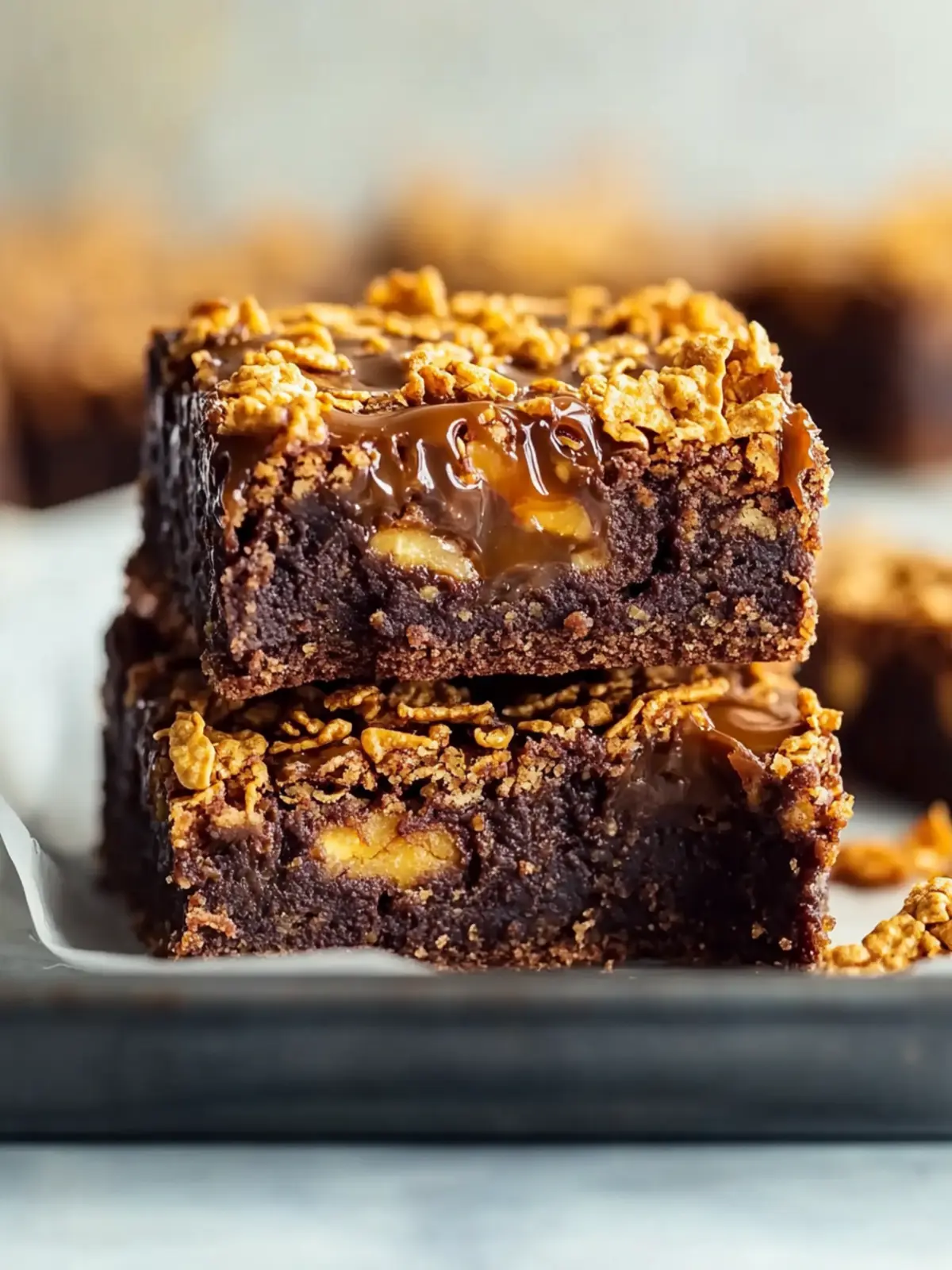 Decadent Quick Caramel Cornflake Brownies You’ll Crave 2 Quick Caramel Cornflake Brownies