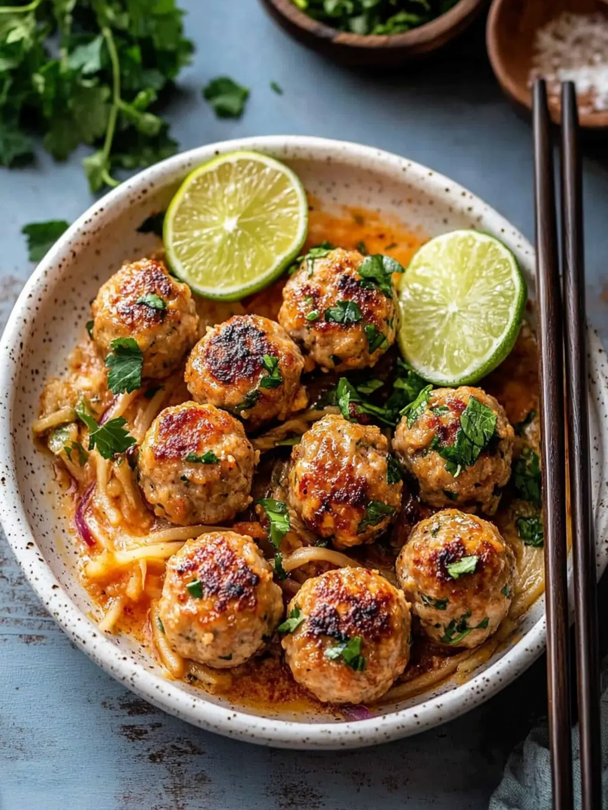 Savory Chicken Meatball Khao Soi: A Cozy Thai Delight 3 Chicken Meatball