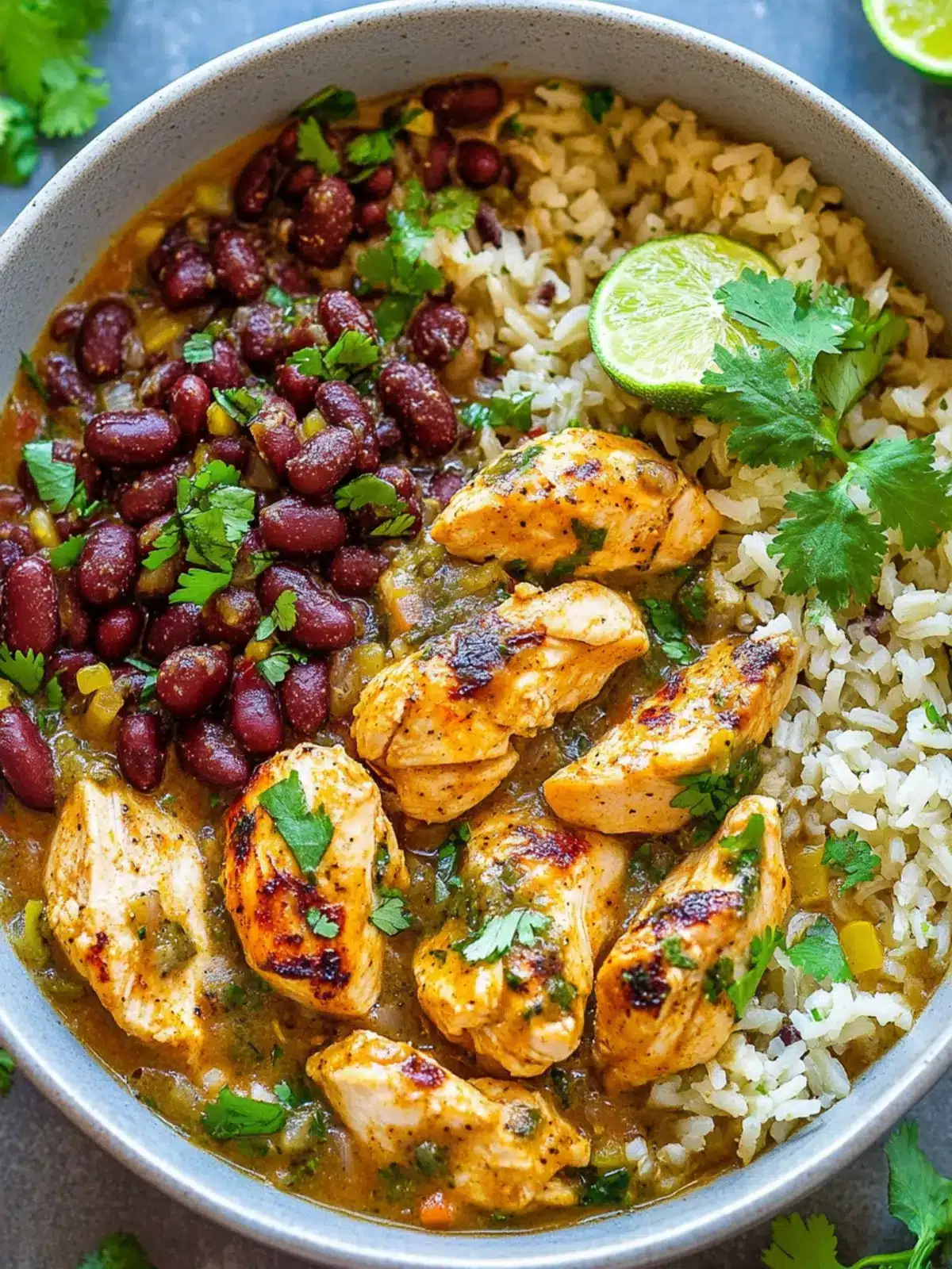Quick & Zesty 15-Minute Salsa Verde Chicken, Rice, and Beans 2 15-Minute Salsa Verde Chicken, Rice, and Beans