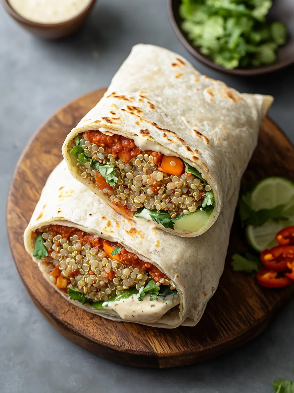 Spicy Quinoa Lentil Wraps with Creamy Tahini Sauce Delight 5 Spicy Quinoa Lentil Wraps + Tahini Sauce