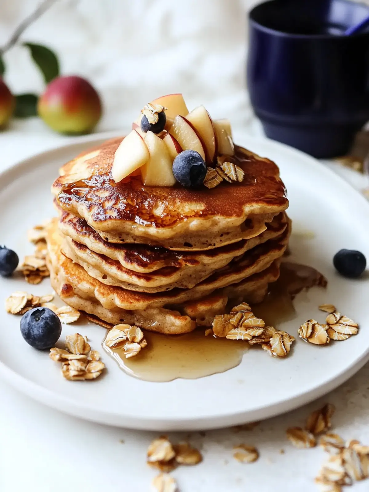 Fluffy Apple Pancakes With Oats for a Cozy Breakfast Delight 2 Apple Pancakes With Oats