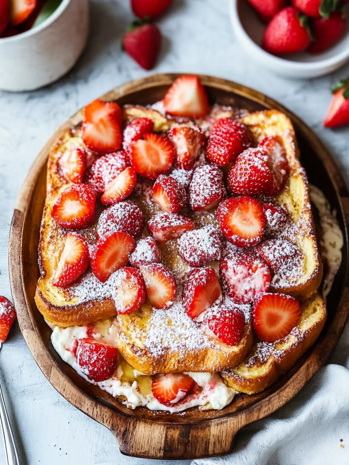 Baked Strawberries and Cream French Toast for a Perfect Morning 3 Baked Strawberries and Cream French Toast