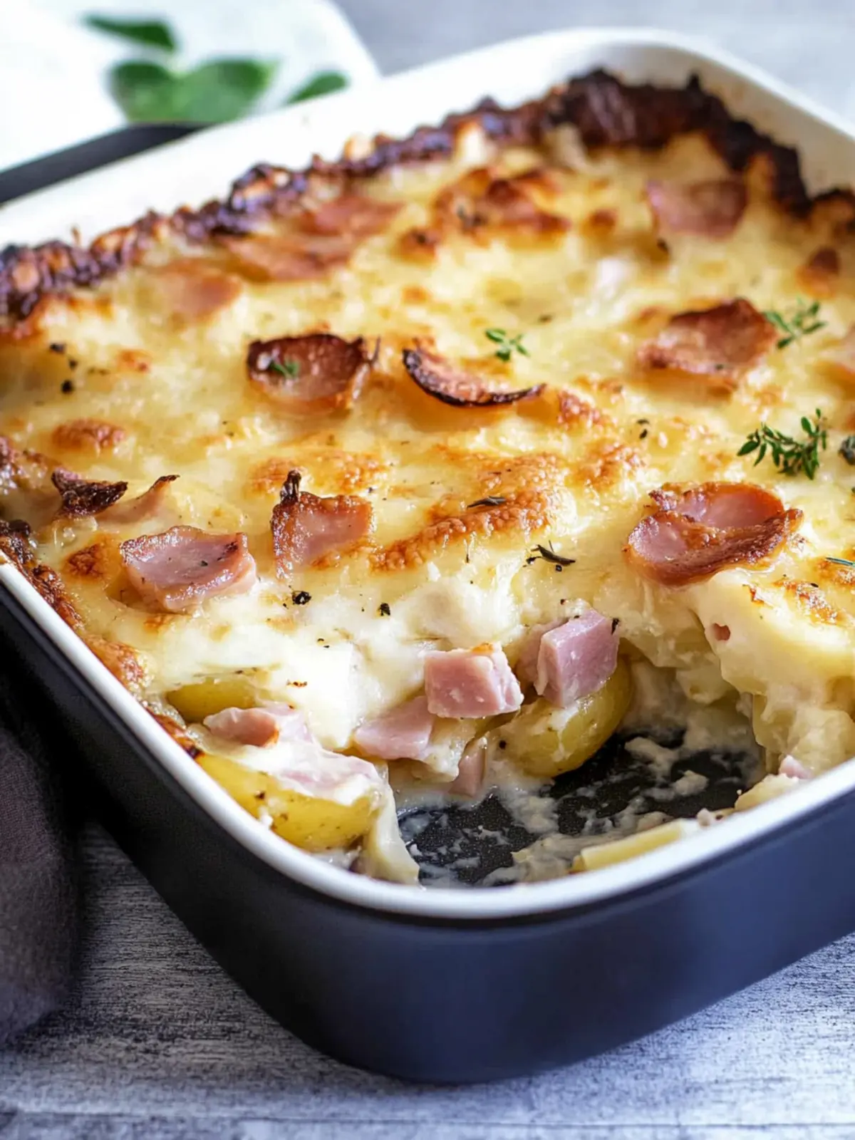 Creamy Scalloped Potatoes with Ham and Cheese Delight 3 Scalloped Potatoes with Ham and Cheese