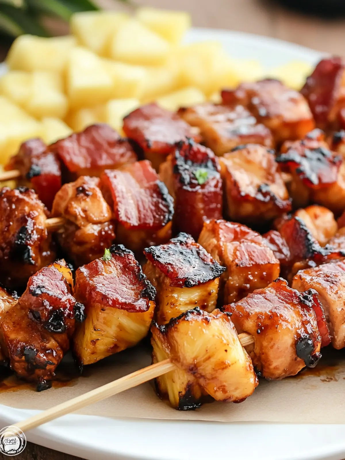 Savor BBQ Chicken Bacon Pineapple Kabobs for Ultimate Flavor 5 BBQ CHICKEN BACON PINEAPPLE KABOBS