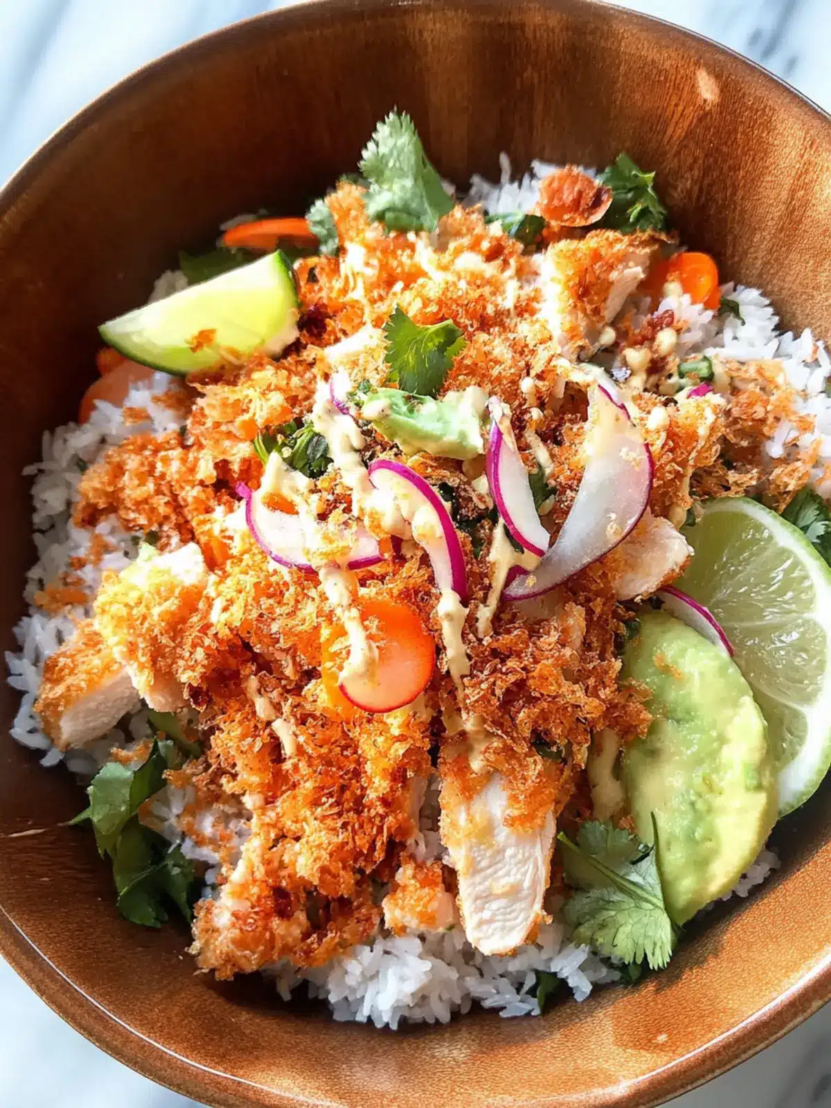 Bang Bang Chicken Crispy Rice Salad That’s Irresistibly Crunchy 3 Bang Bang Chicken Crispy Rice Salad