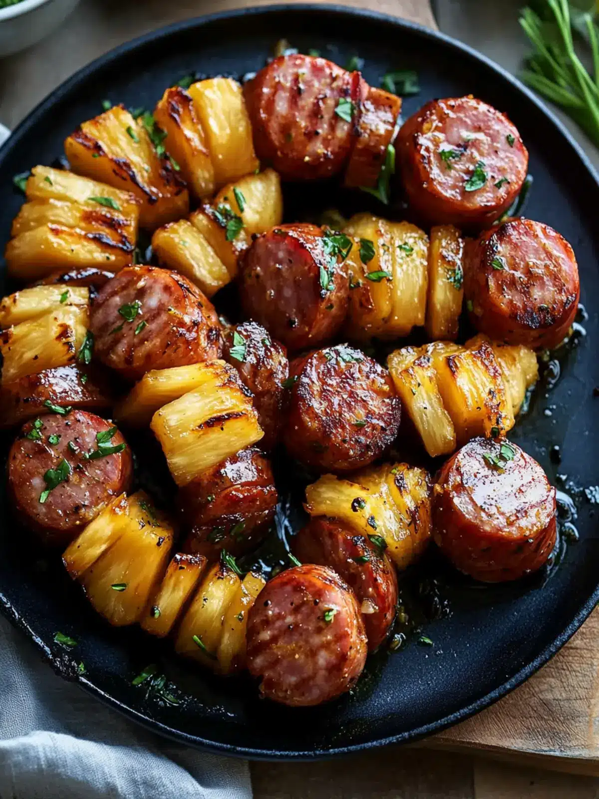 Savory Pineapple Hasselback Kielbasa Bites for Game Day Fun 3 Pineapple Hasselback Kielbasa Bites