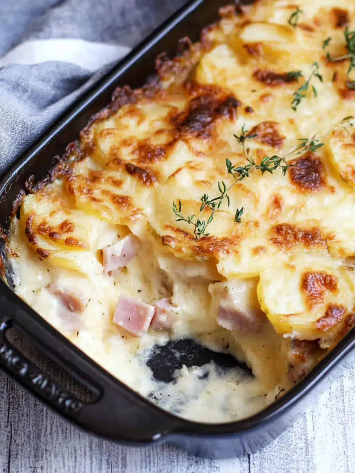 Creamy Scalloped Potatoes with Ham and Cheese Delight 5 Scalloped Potatoes with Ham and Cheese