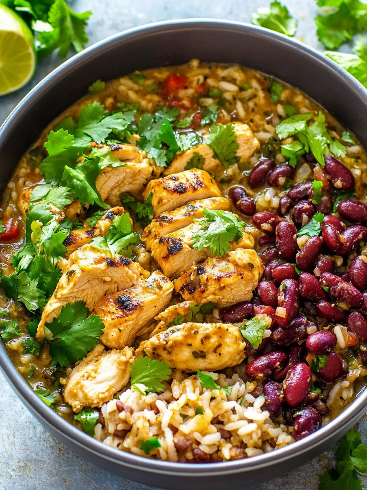 Quick & Zesty 15-Minute Salsa Verde Chicken, Rice, and Beans 4 15-Minute Salsa Verde Chicken, Rice, and Beans