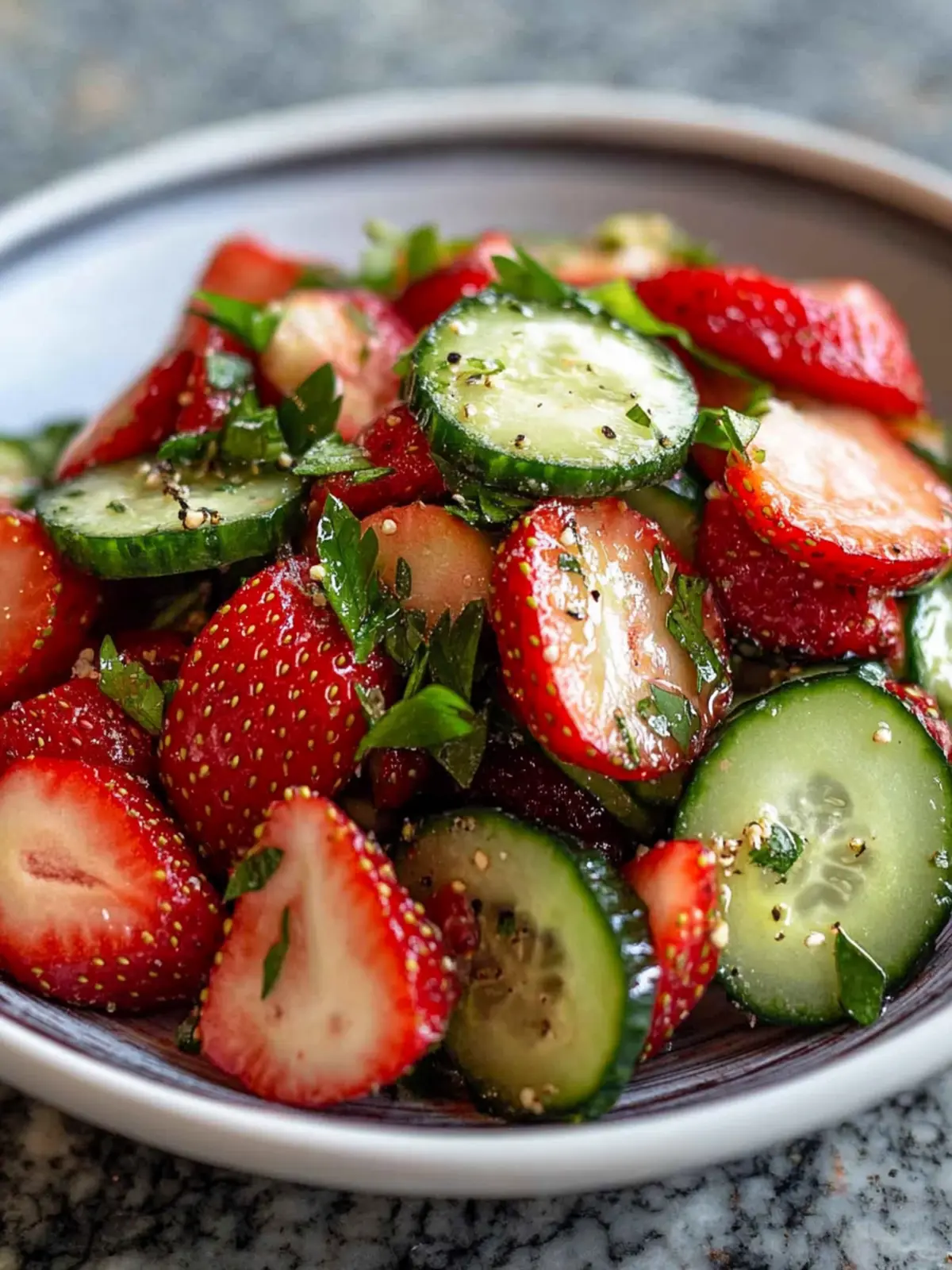 Crisp Cucumber Strawberry Salad for a Taste of Summer Bliss 4 Cucumber Strawberry Salad