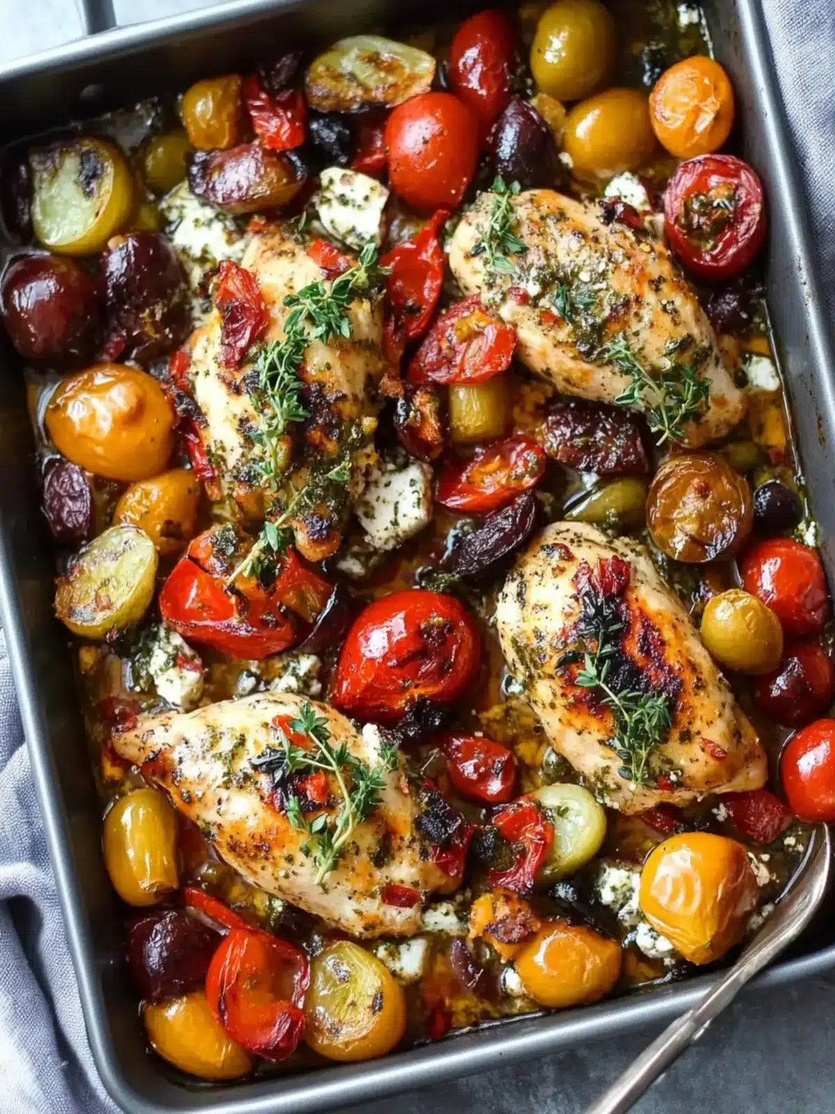 Delicious Sheet Pan Greek Chicken with Colorful Veggies 3 Sheet Pan Greek Chicken
