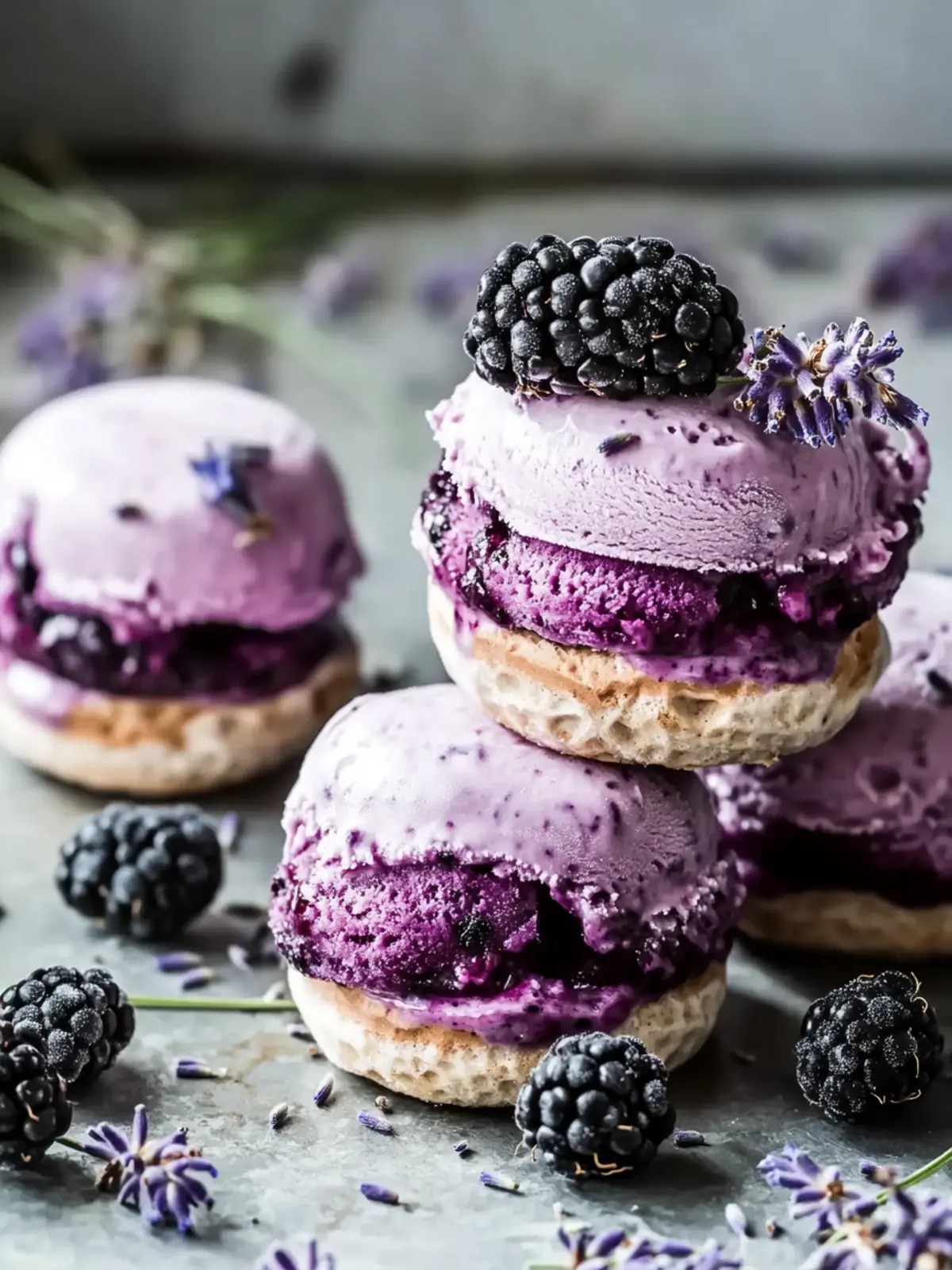 Indulge in Blackberry Lavender Ice Cream Sandwiches Today 4 Blackberry Lavender Ice Cream Sandwiches