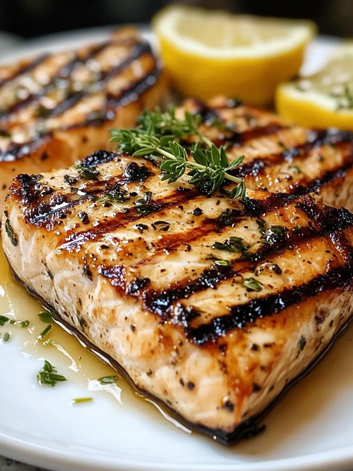 Grilled Swordfish Steaks with Lemon Herb Marinade: 4 Easy Steps 3 Grilled Swordfish Steaks with Lemon Herb Marinade: 4 Bold Steps