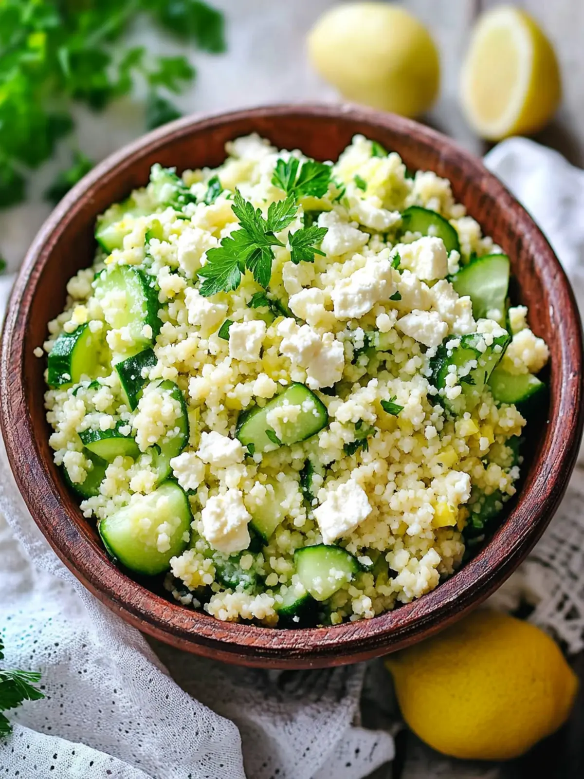 Cucumber Lemon Feta Cheese Couscous Salad for Fresh Flavor Burst 3 Cucumber Lemon Feta Cheese Couscous Salad