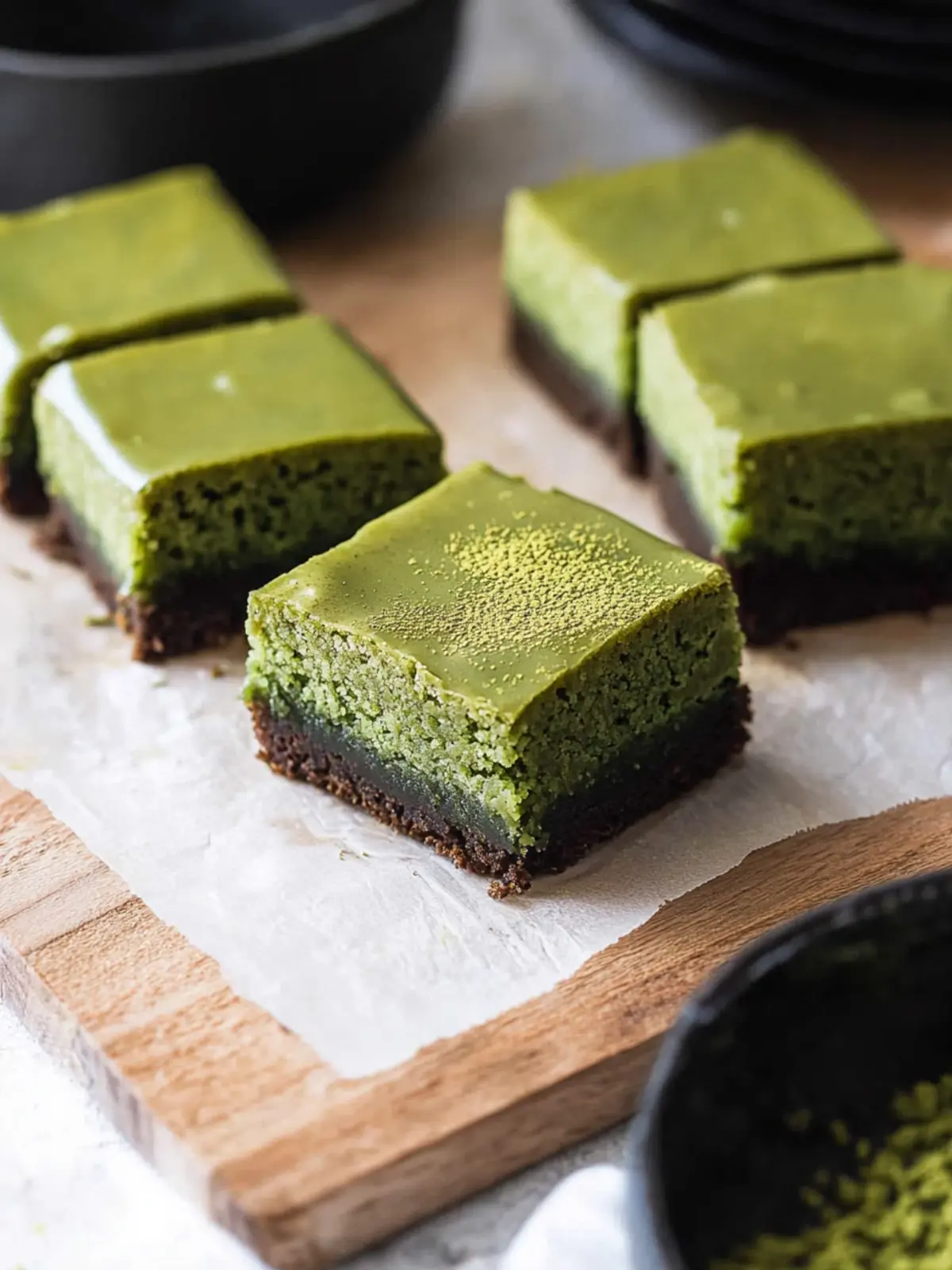 Delightful Matcha Mochi Brownies w/ Matcha Ganache Bliss 3 Matcha Mochi Brownies w/ Matcha Ganache