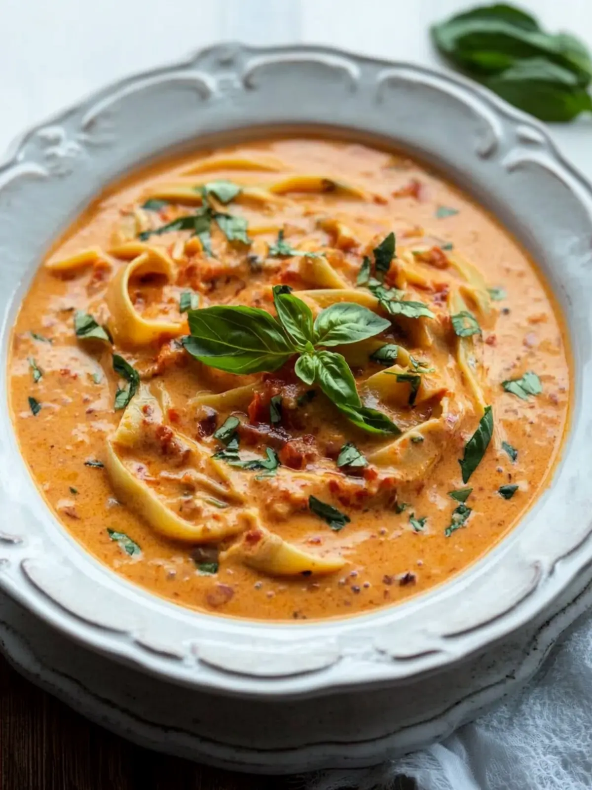 Creamy Roasted Red Pepper Cream Sauce Over Fettuccine Bliss 5 Roasted Red Pepper Cream Sauce