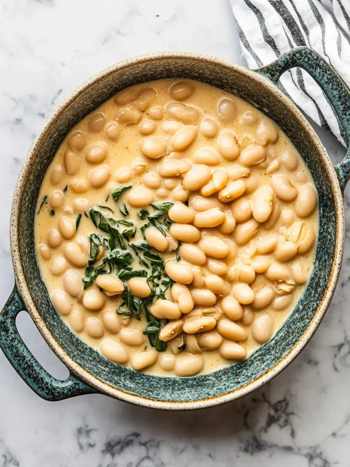 Creamy Miso Butter Beans – A Cozy Spinach Delight 2 Creamy Miso Butter Beans