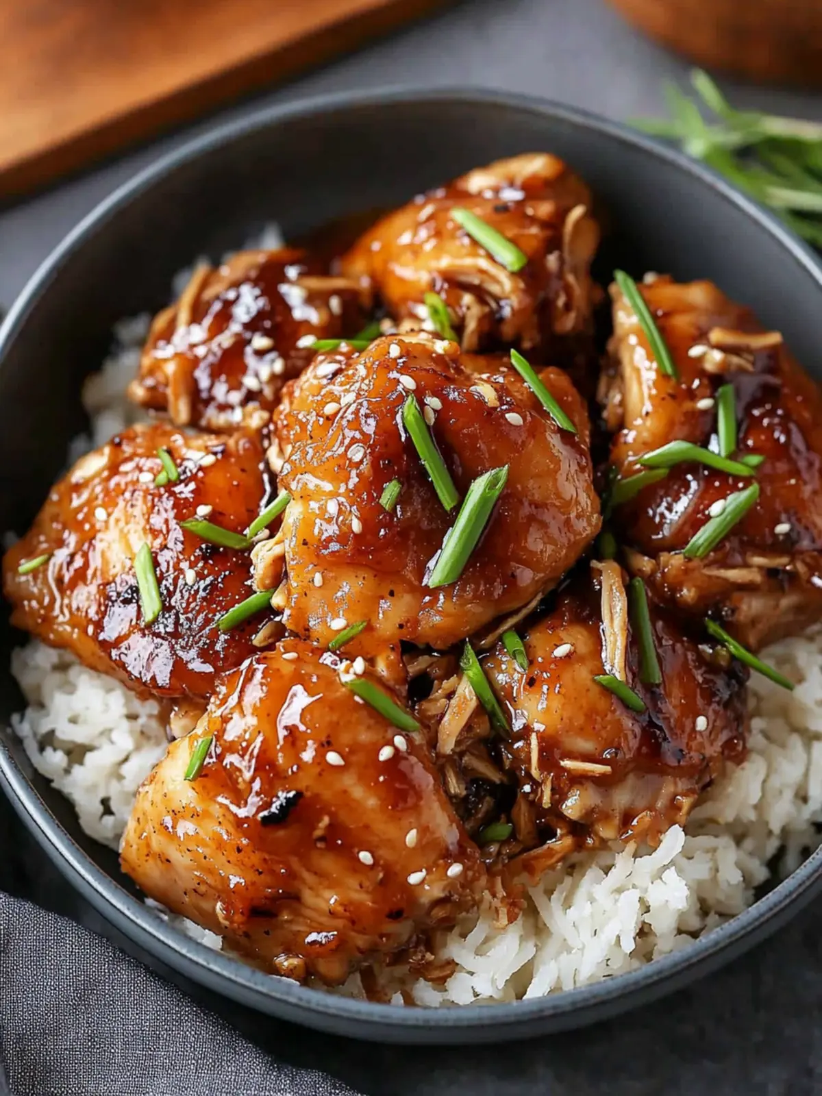 Irresistible Honey Garlic Chicken Thighs in the Slow Cooker 5 Honey Garlic Chicken Thighs (Slow Cooker)