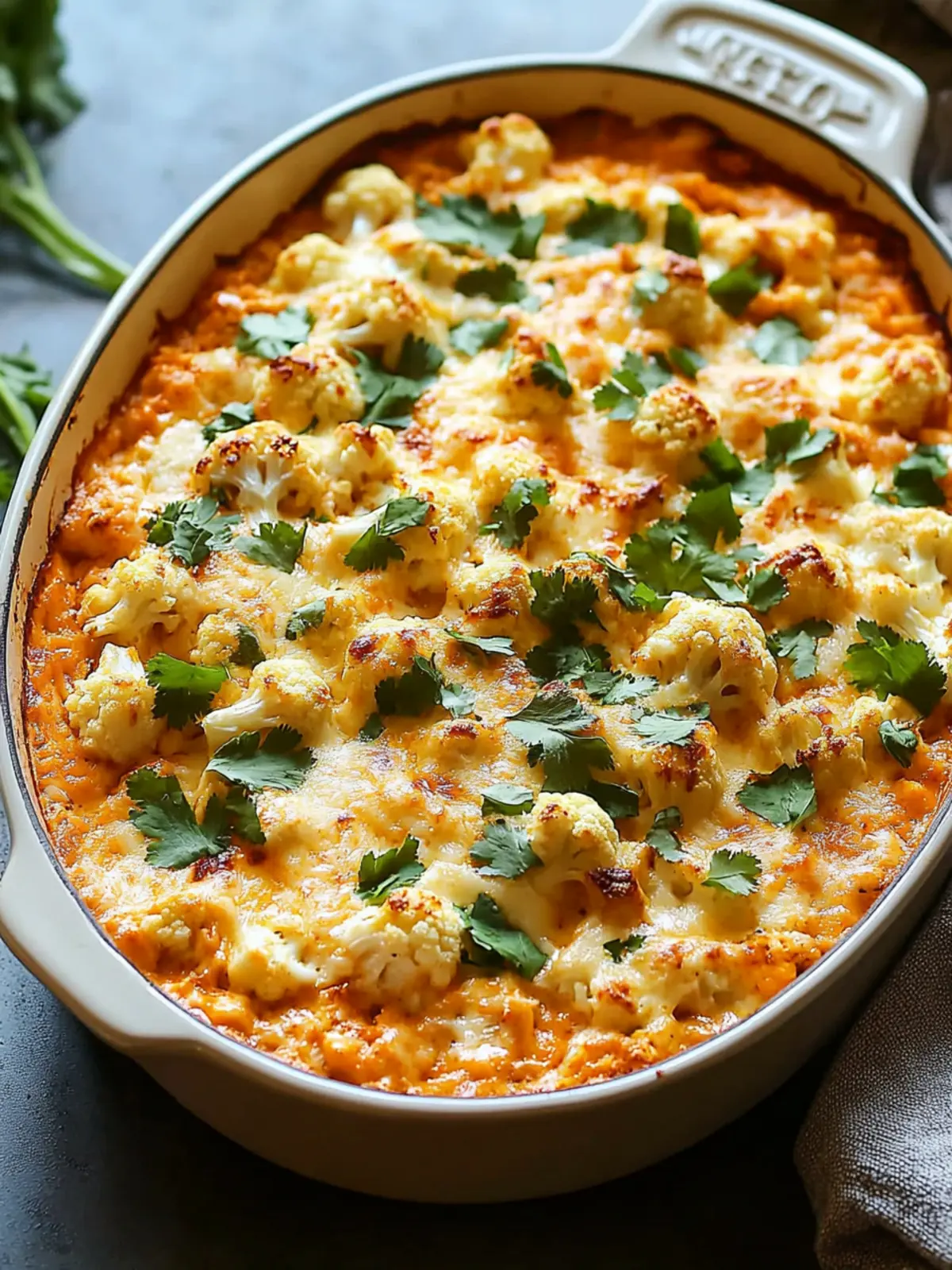 Savory Buffalo Chicken & Cauliflower Casserole Delight 4 Buffalo Chicken & Cauliflower Casserole
