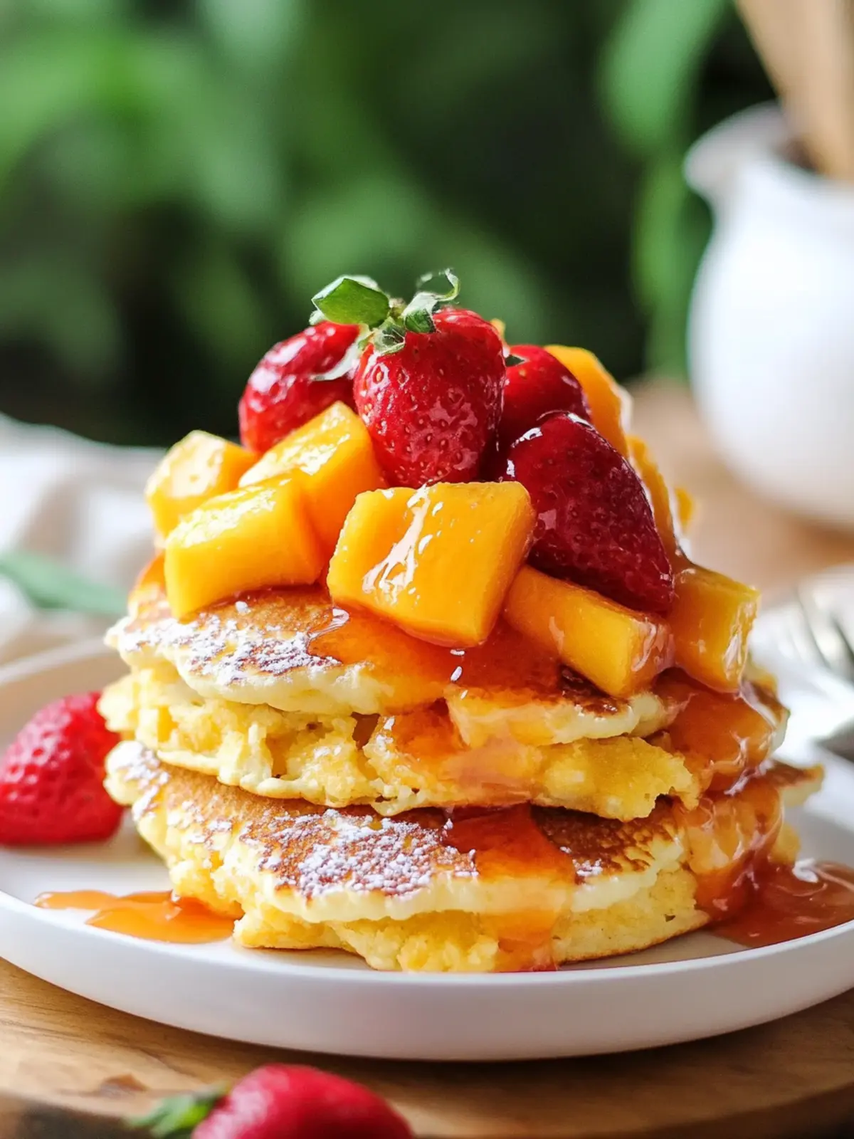Fluffy Mango Pancakes for a Sunshine-Filled Breakfast Bliss 4 Fluffy Mango Pancakes