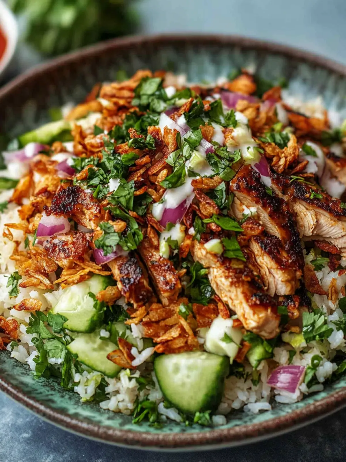 Chicken Shawarma Crispy Rice Salad for Flavorful Meal Prep 5 Chicken Shawarma Crispy Rice Salad