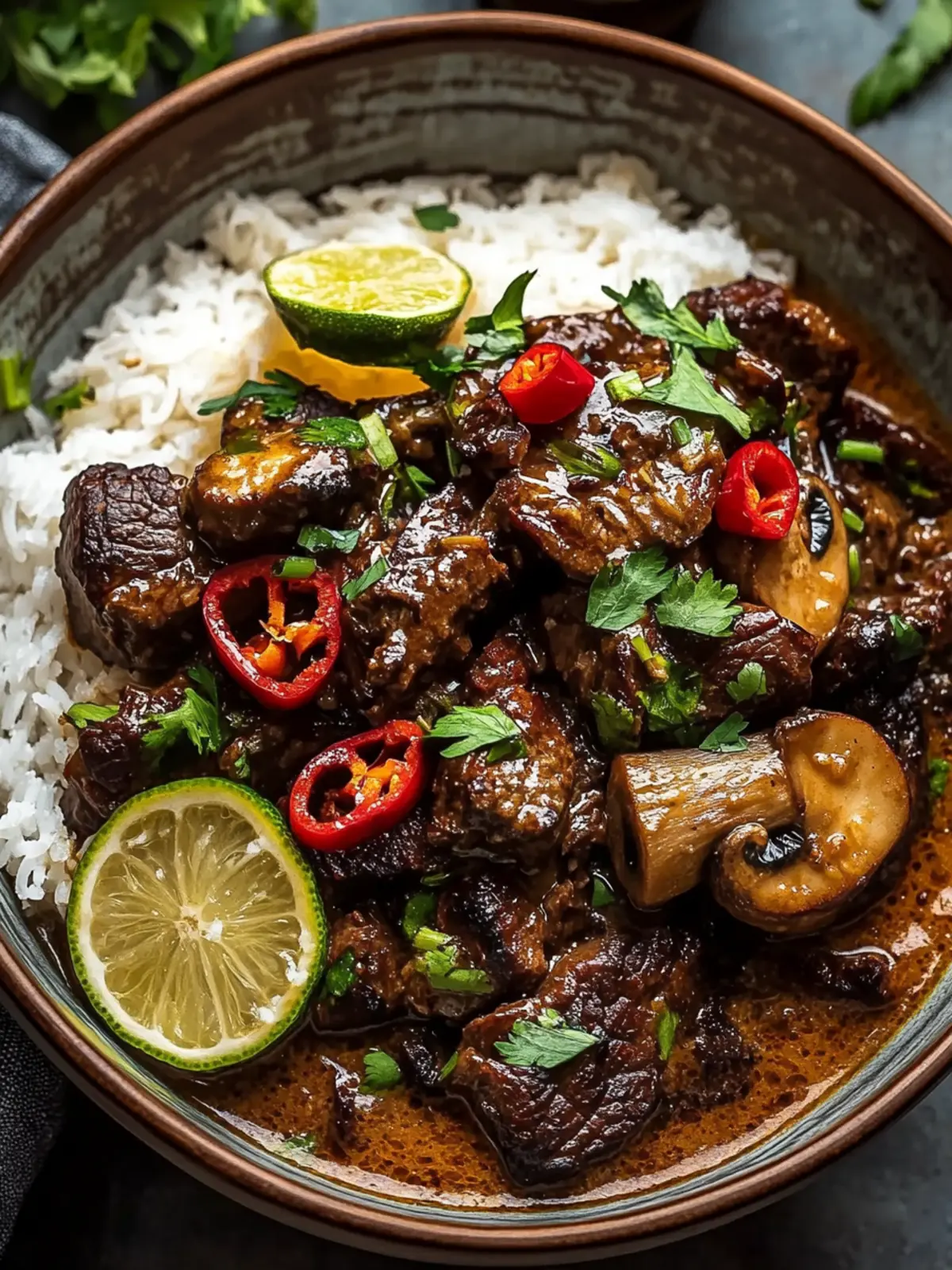 Lemongrass Coconut Braised Beef with Mushrooms Made Easy 2 Lemongrass Coconut Braised Beef with Mushrooms