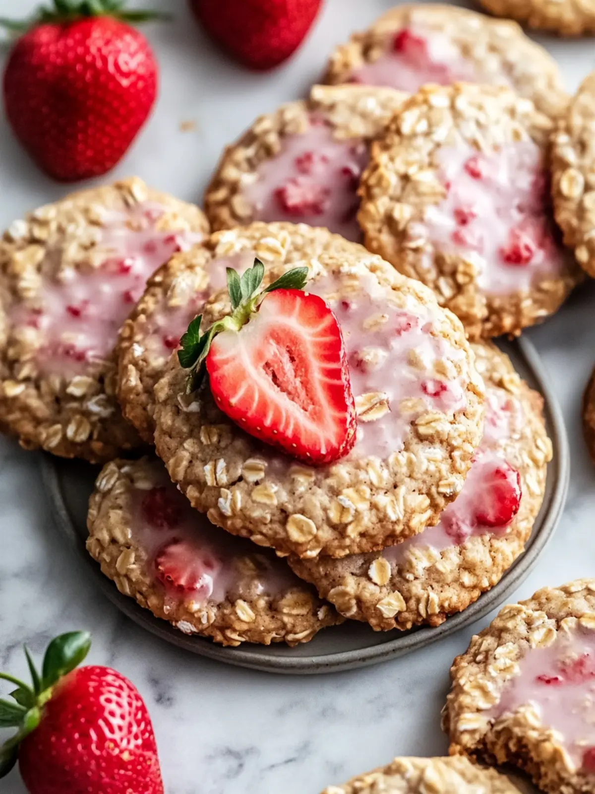 Delicious Strawberry Iced Oatmeal Cookies You’ll Love Baking 4 Strawberry Iced Oatmeal Cookies