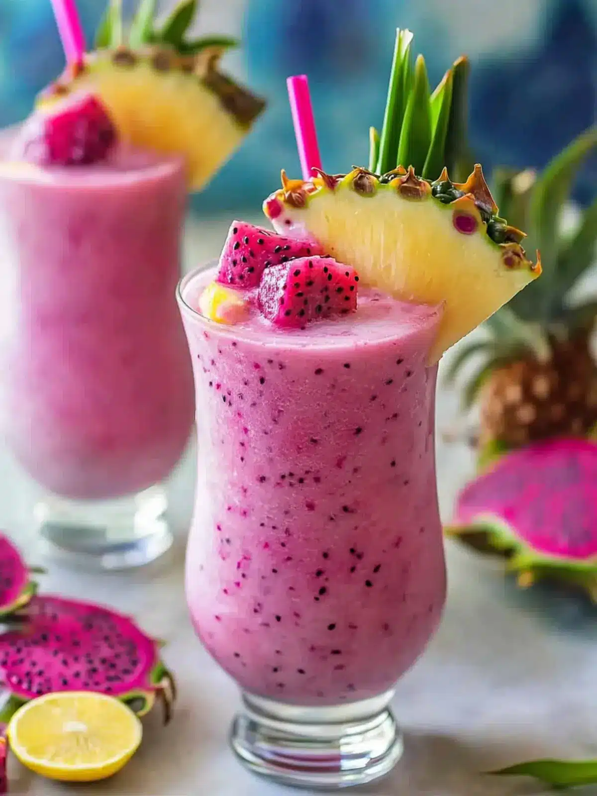 Frozen Dragon Fruit Piña Colada for Your Tropical Escape 3 Frozen Dragon Fruit Pina Colada