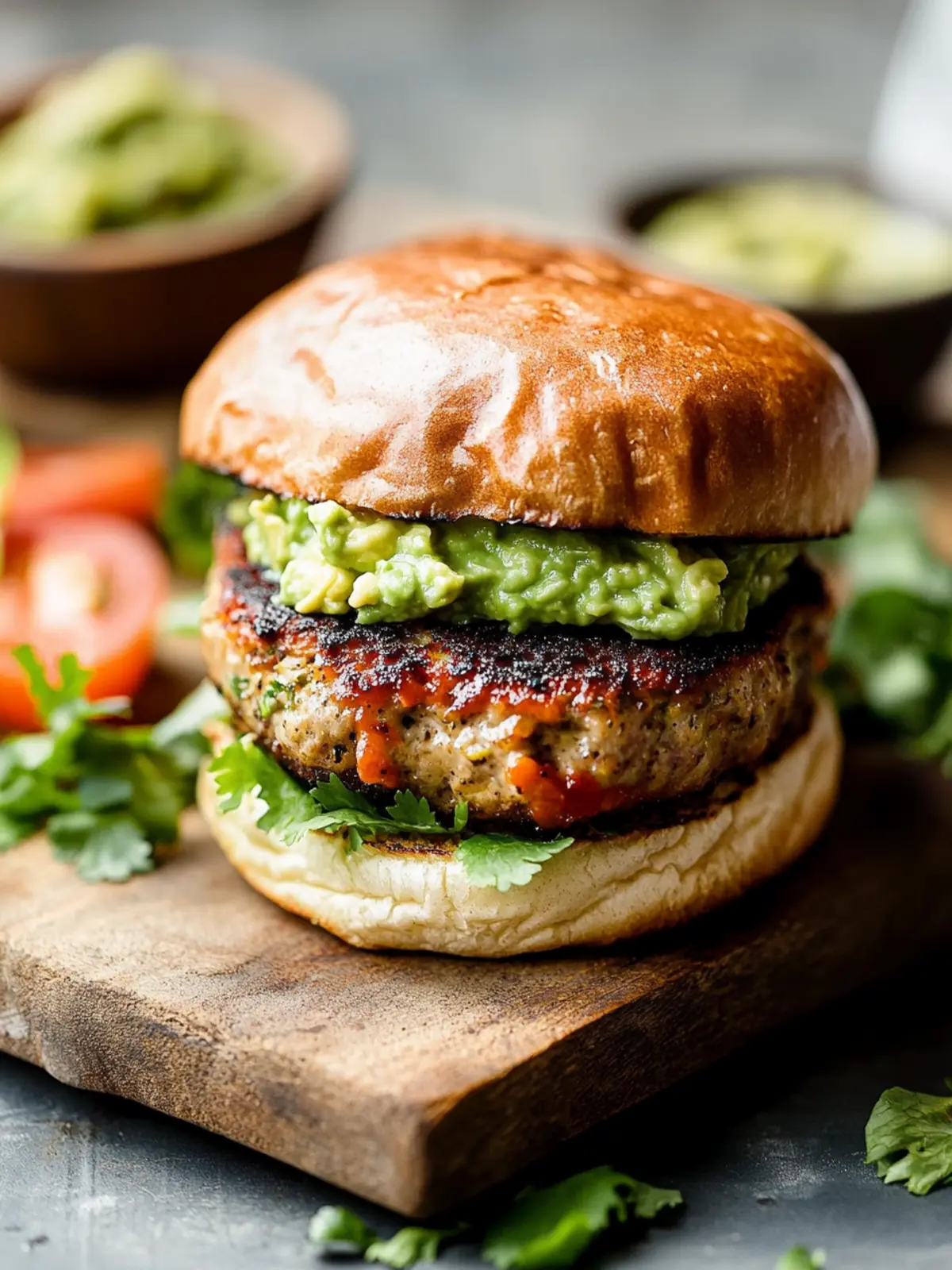 Savor Stuffed Southwest Turkey Burgers with Pepper Jack & Guacamole 4 Stuffed Southwest Turkey Burgers with Pepper Jack & Guacamole